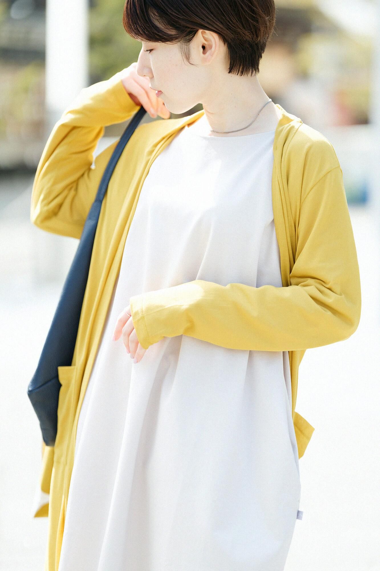 CSS Cotton Long Cardigan / Mustard Color