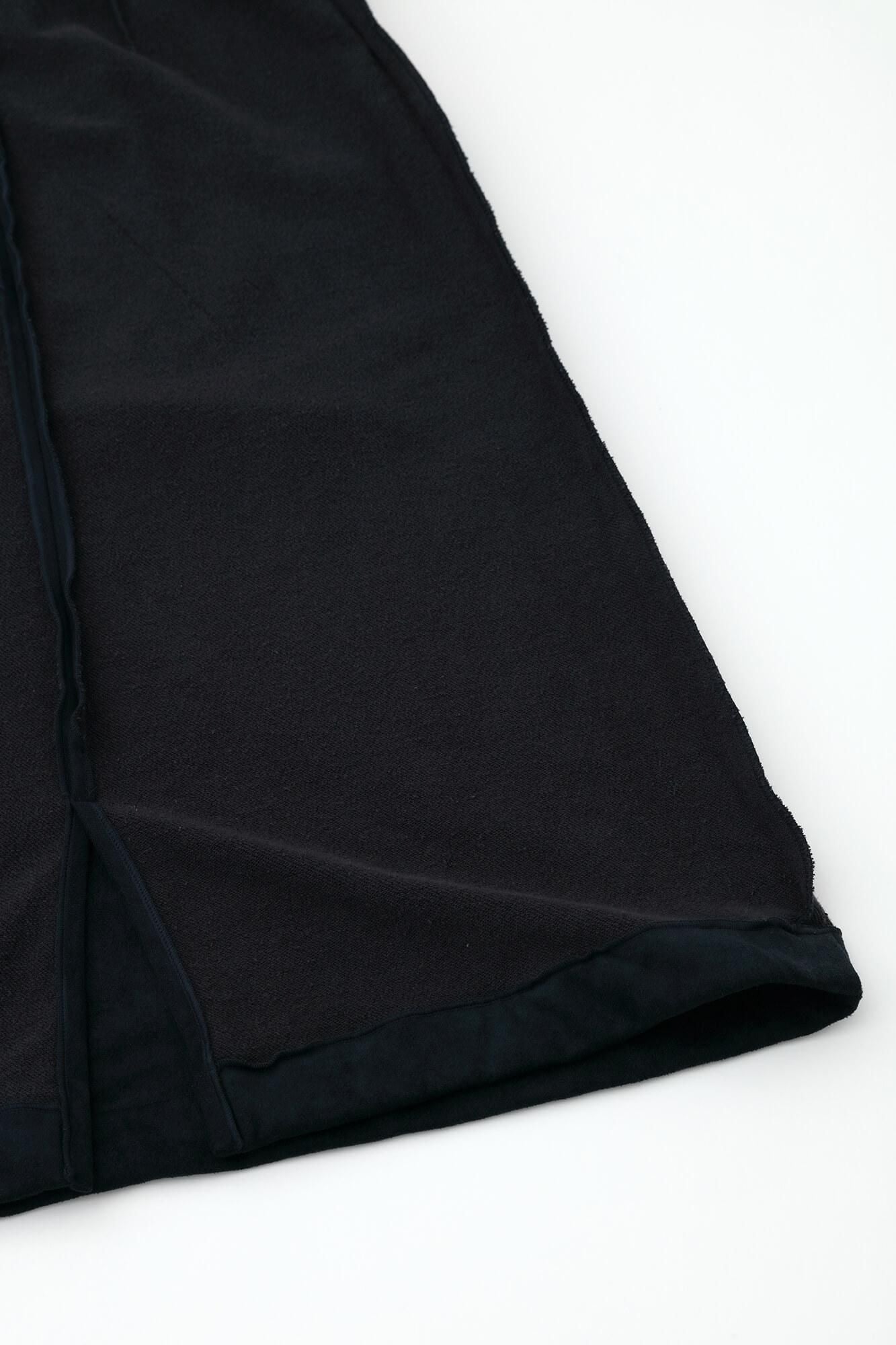 內抓毛仿麂皮 長裙/暗藍色