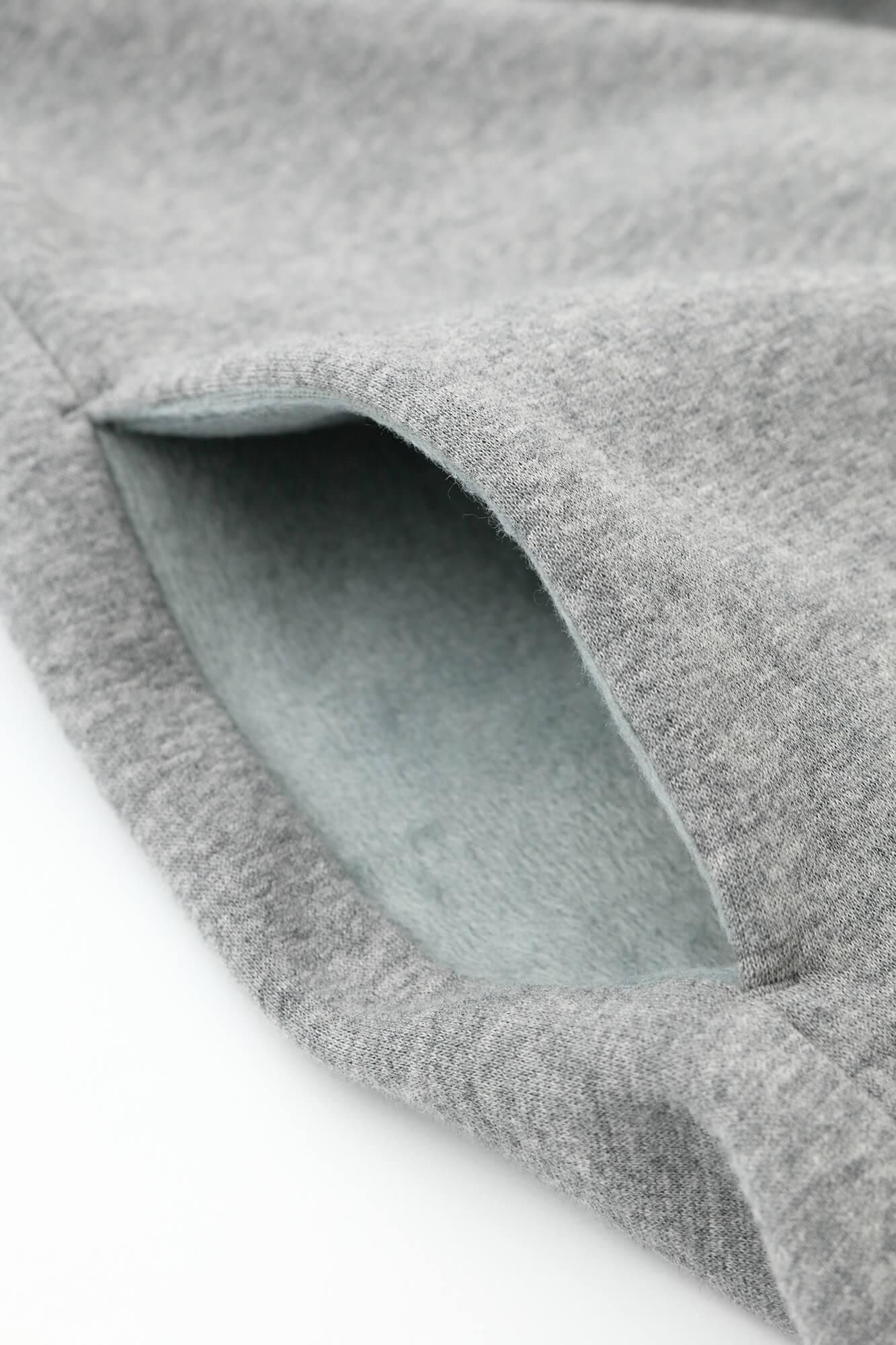 【net limited】Boa Lining Knit High-neck Blouson / Grey x SO-SU-U