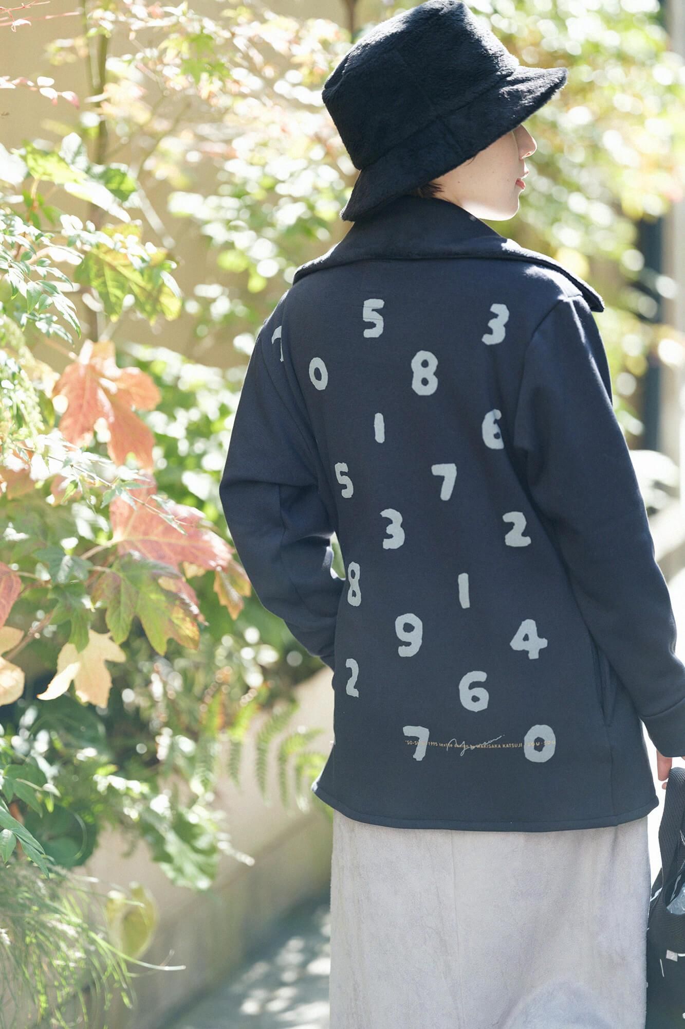 【net limited】Boa Lining Knit High-neck Blouson / Dark Navy x SO-SU-U