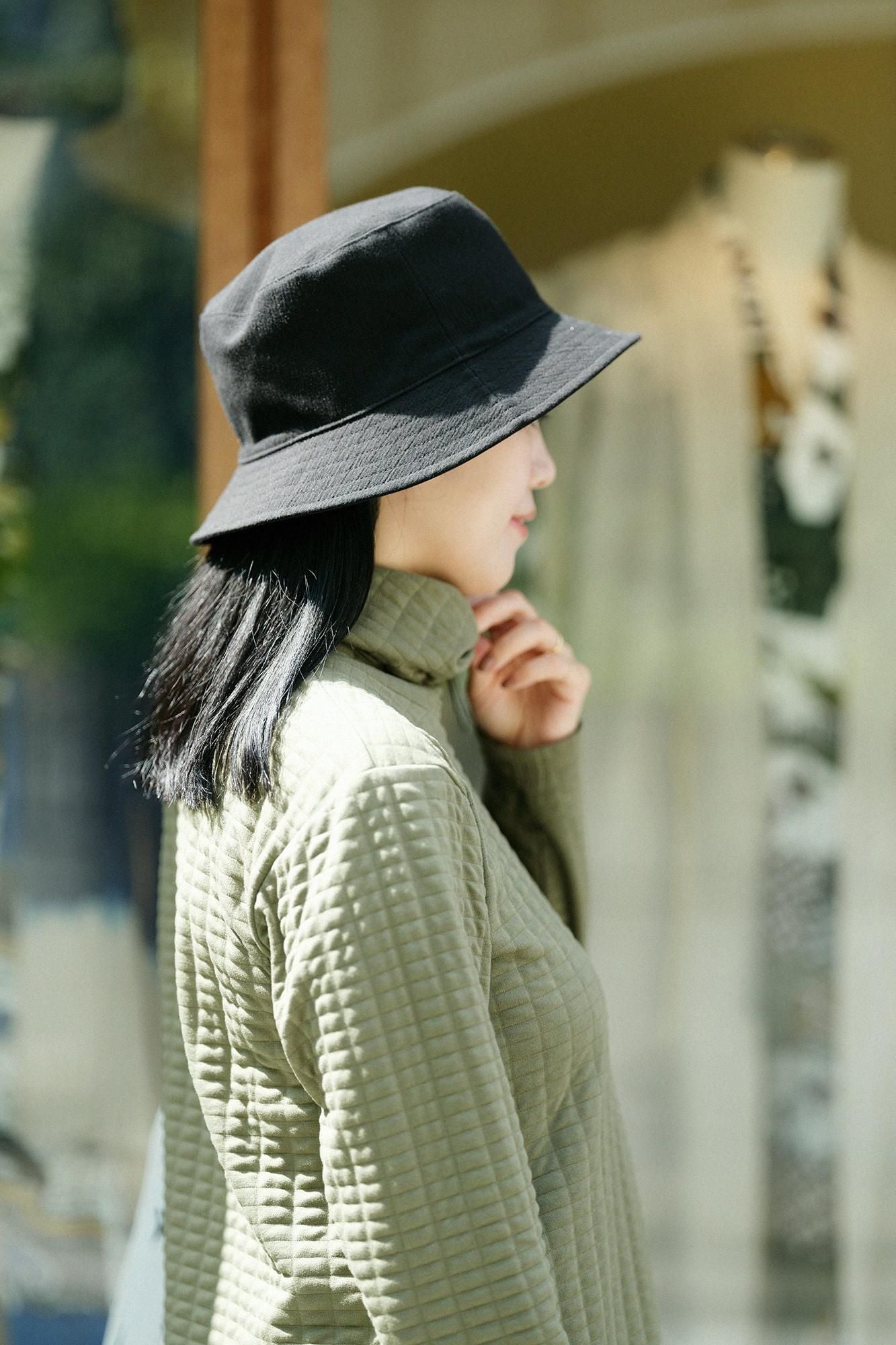 可逆的帽子/SO-SU-U湿羽毛颜色(木材)