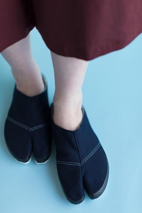 Chaussettes tabi adhésives/Sashiko Indigo