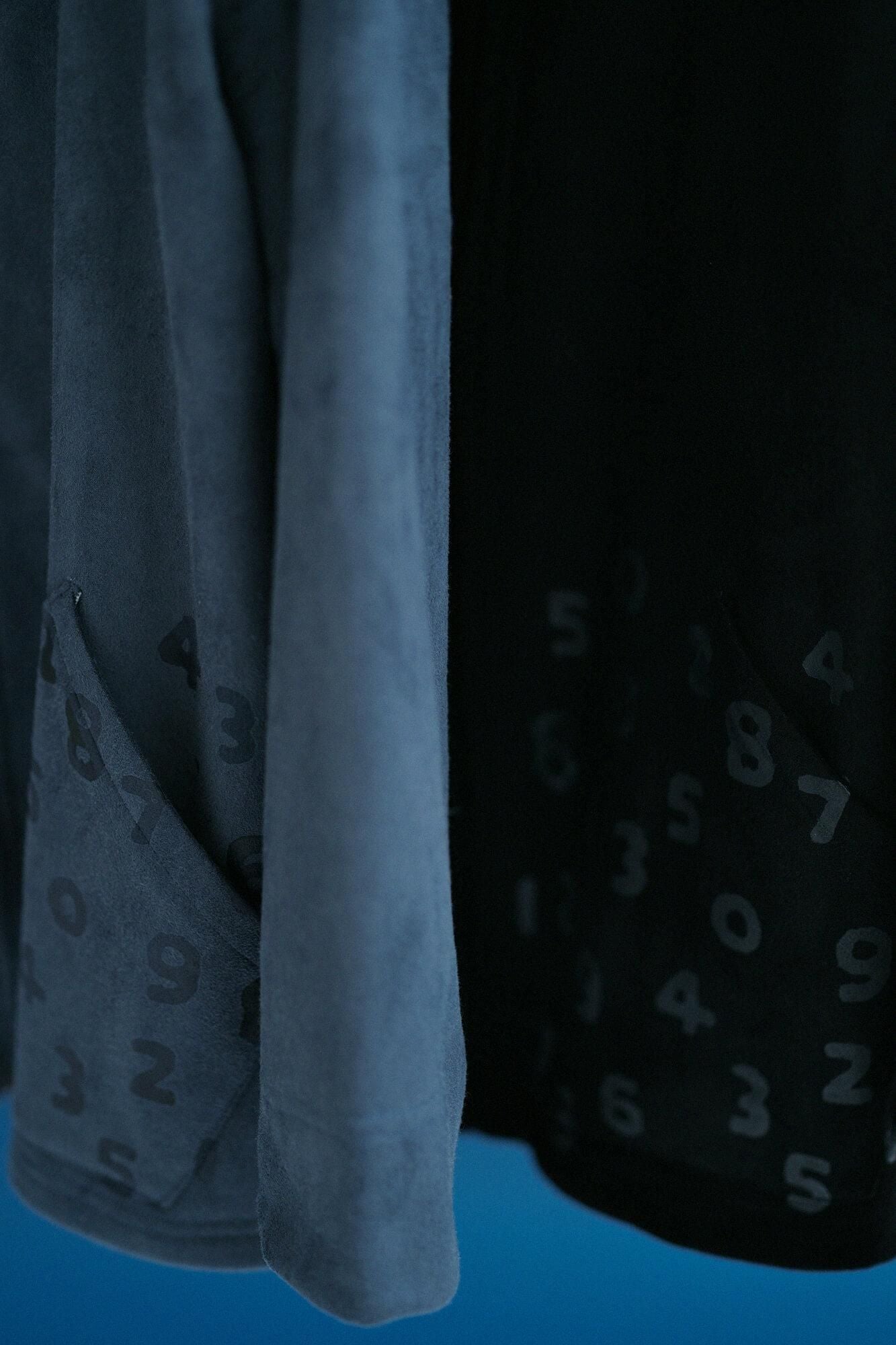 內抓毛仿麂皮 連帽外套/暗藍色