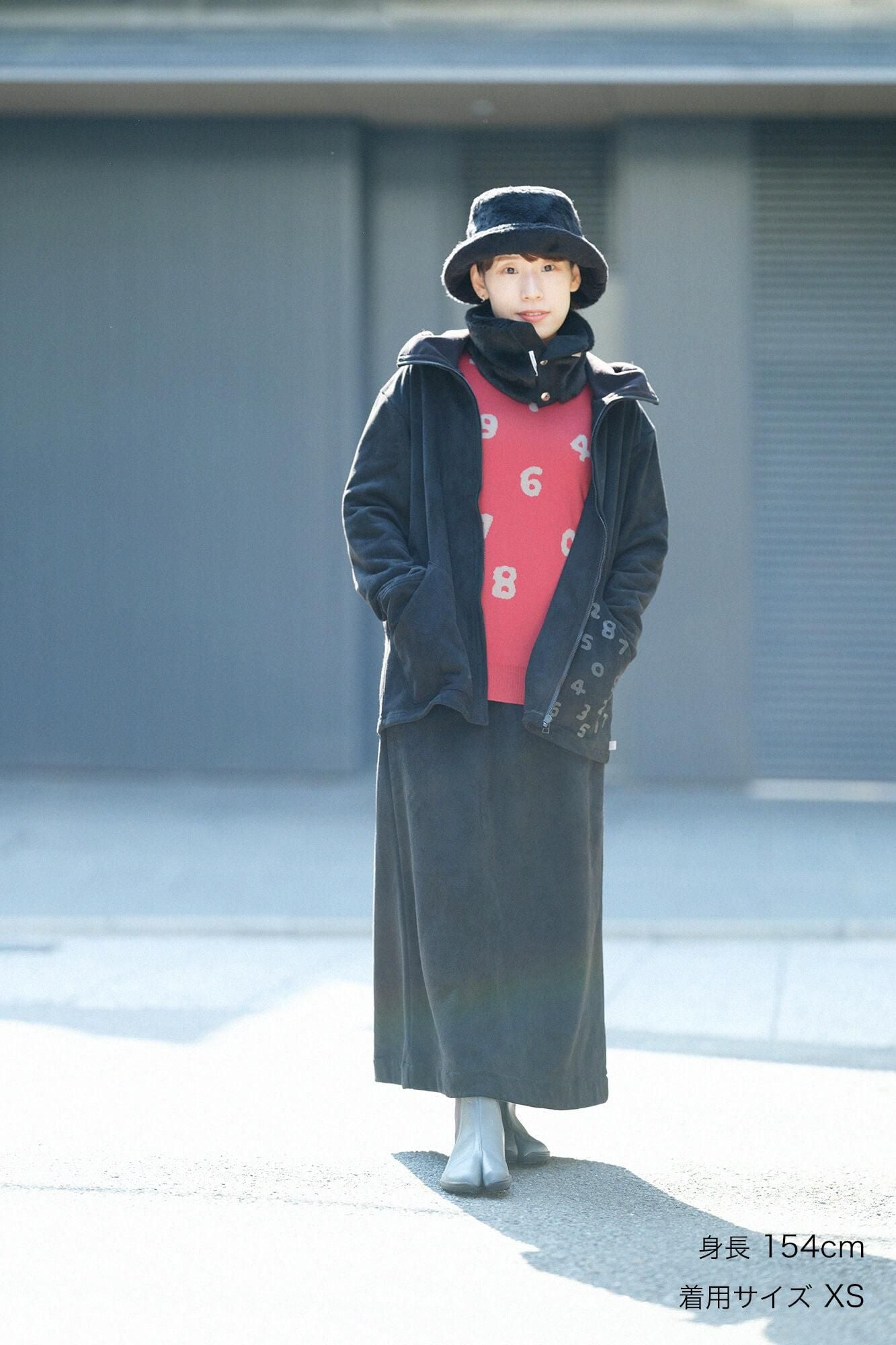 【online한정】우라케페이크 누벅 후드/검은색