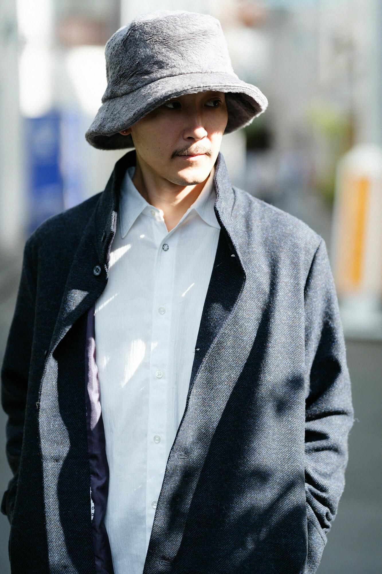 【預購】仿毛漁夫帽/深鉛色×SO-SU-U十數 昆(※預計於12月9日左右發貨)