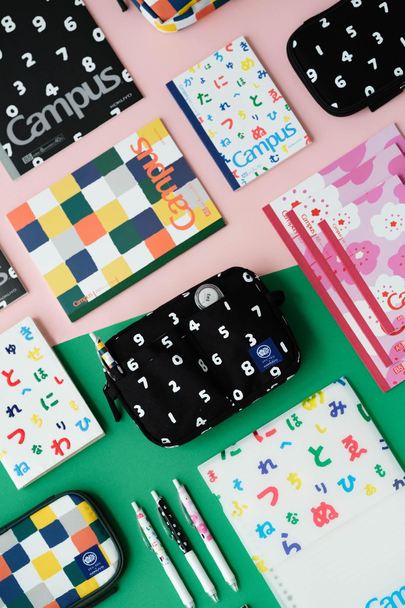 SOU・SOU×コクヨ バッグインバッグ/SO-SU-U 濡羽色(ぬればいろ)