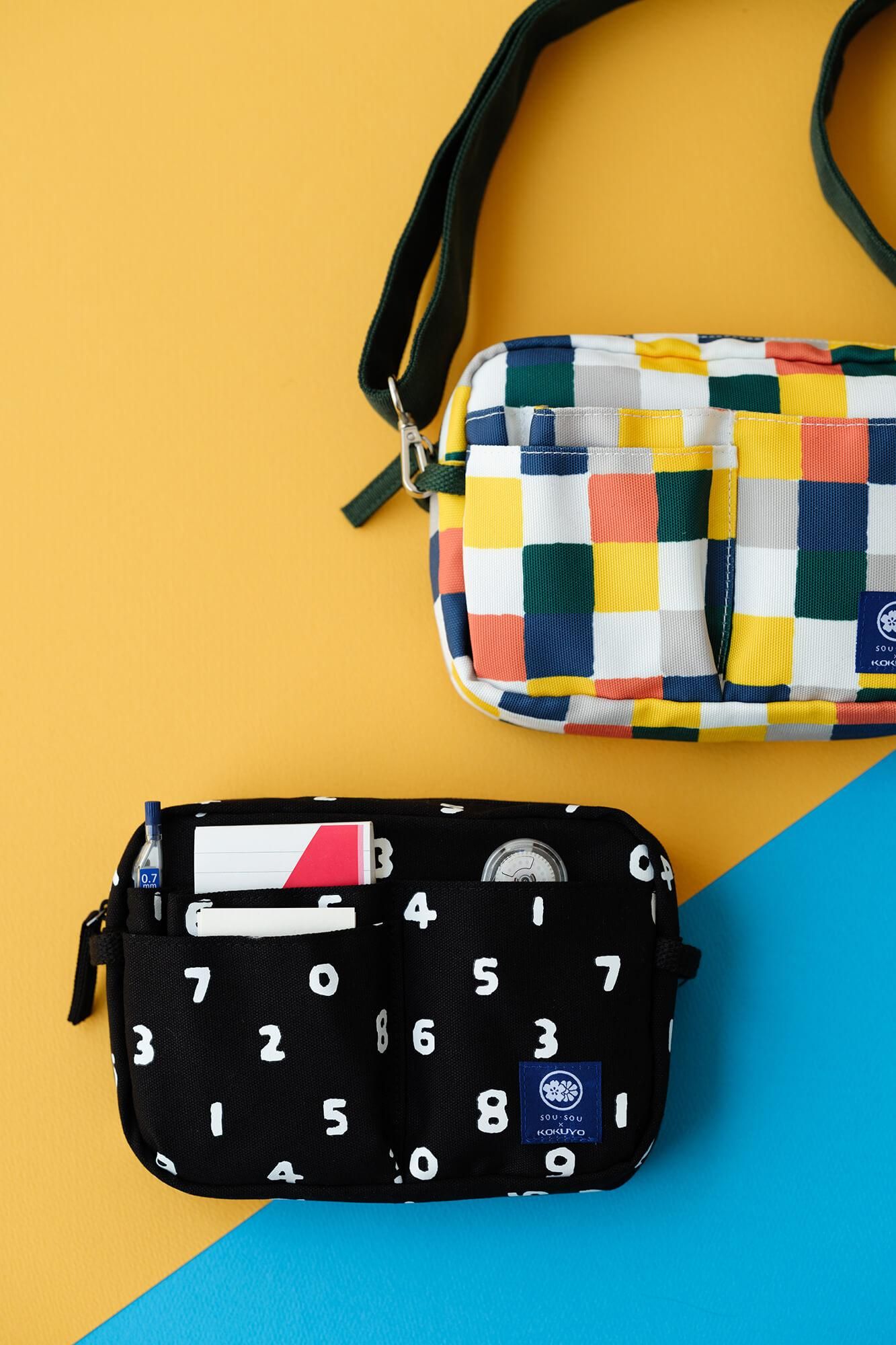 SOU・SOU×コクヨ バッグインバッグ/SO-SU-U 濡羽色(ぬればいろ)