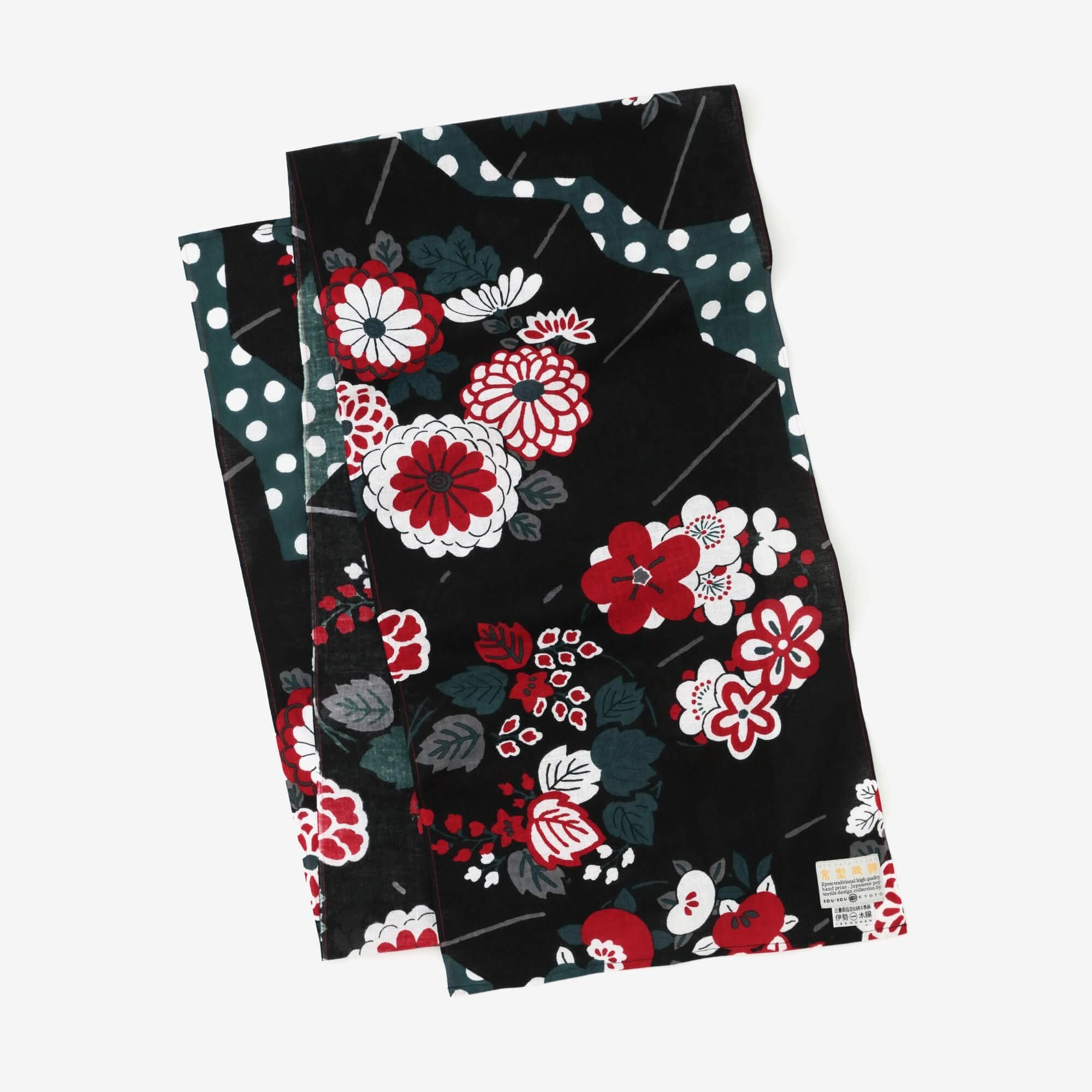 伊勢木棉圍巾/折扇 紅燈籠2