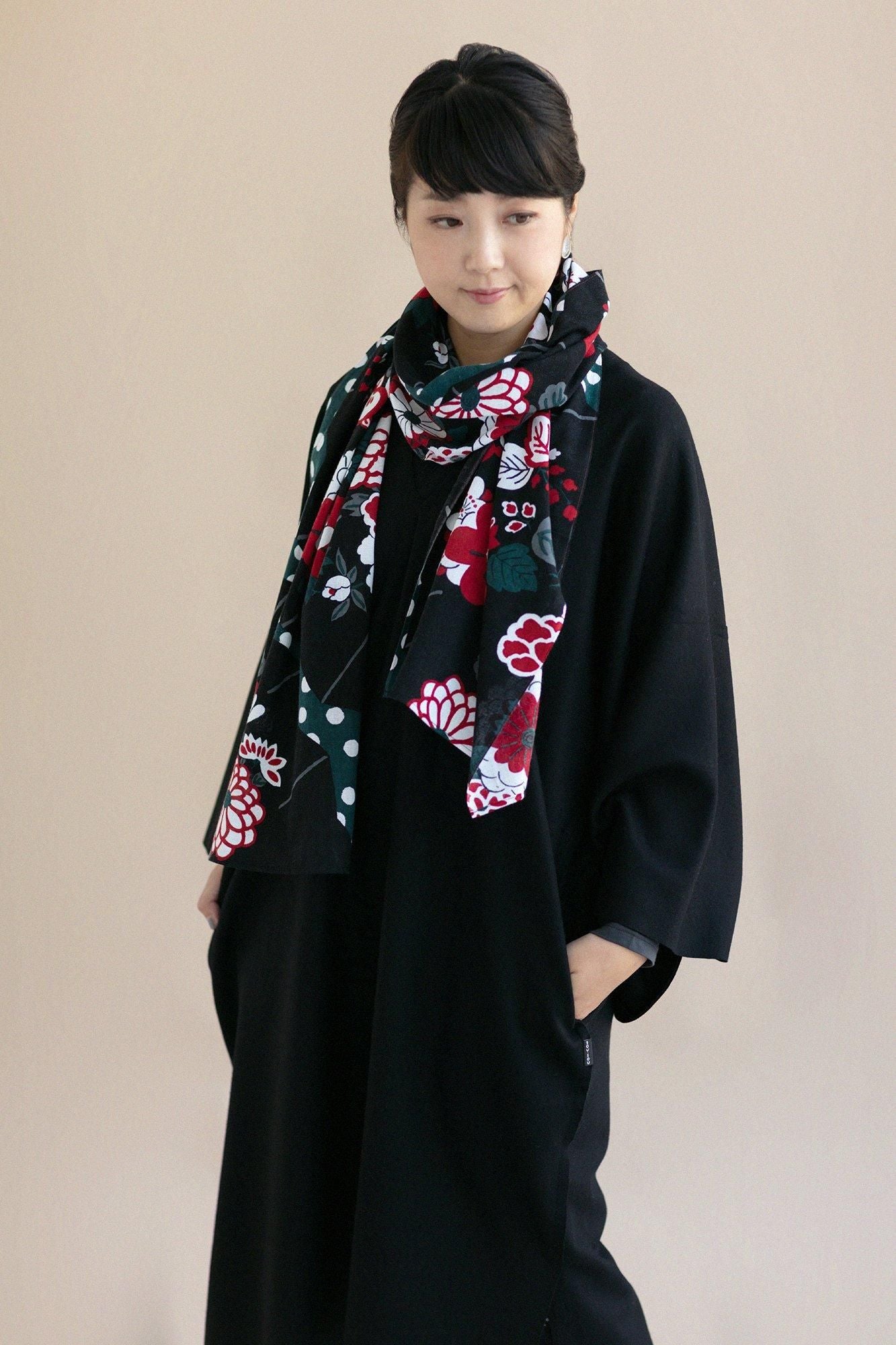 伊勢木棉圍巾/折扇 紅燈籠2