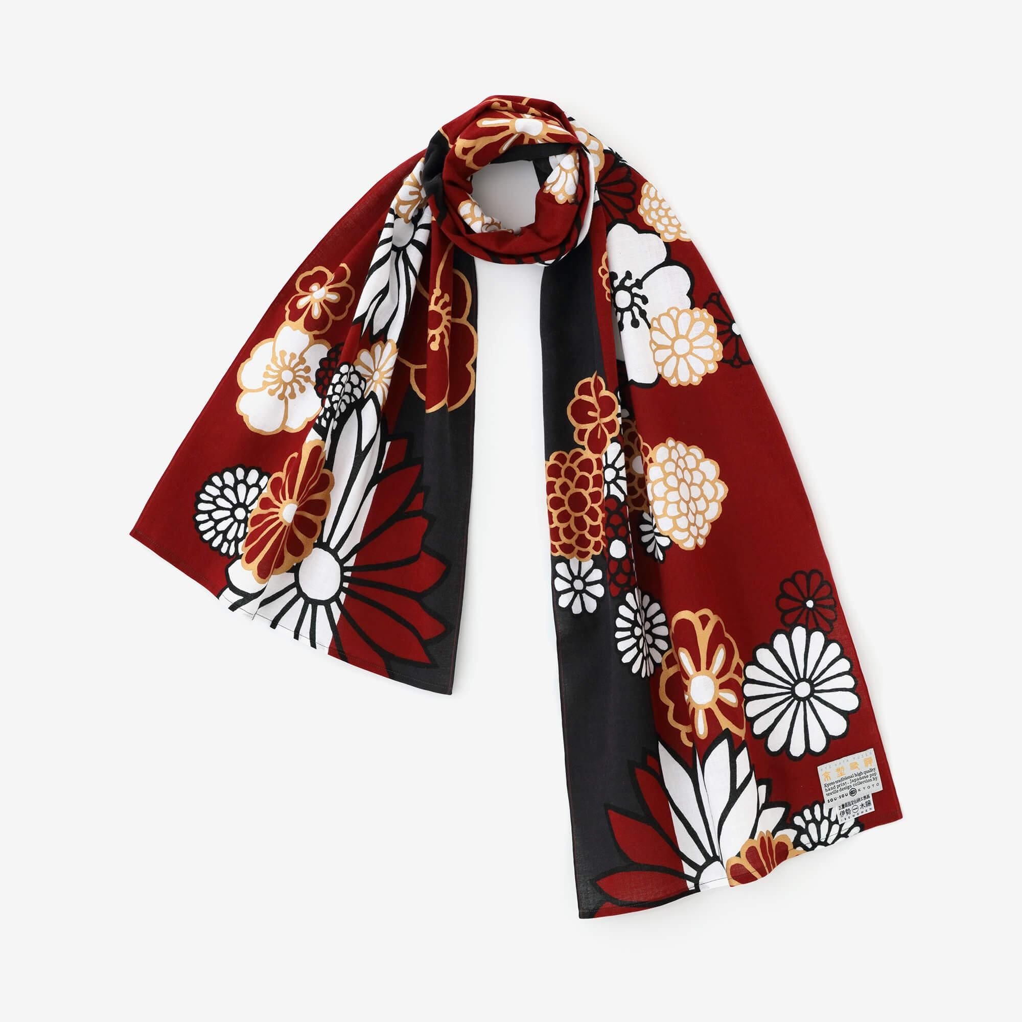 Isemomen Cotton Scarf / Gold Damask Bright