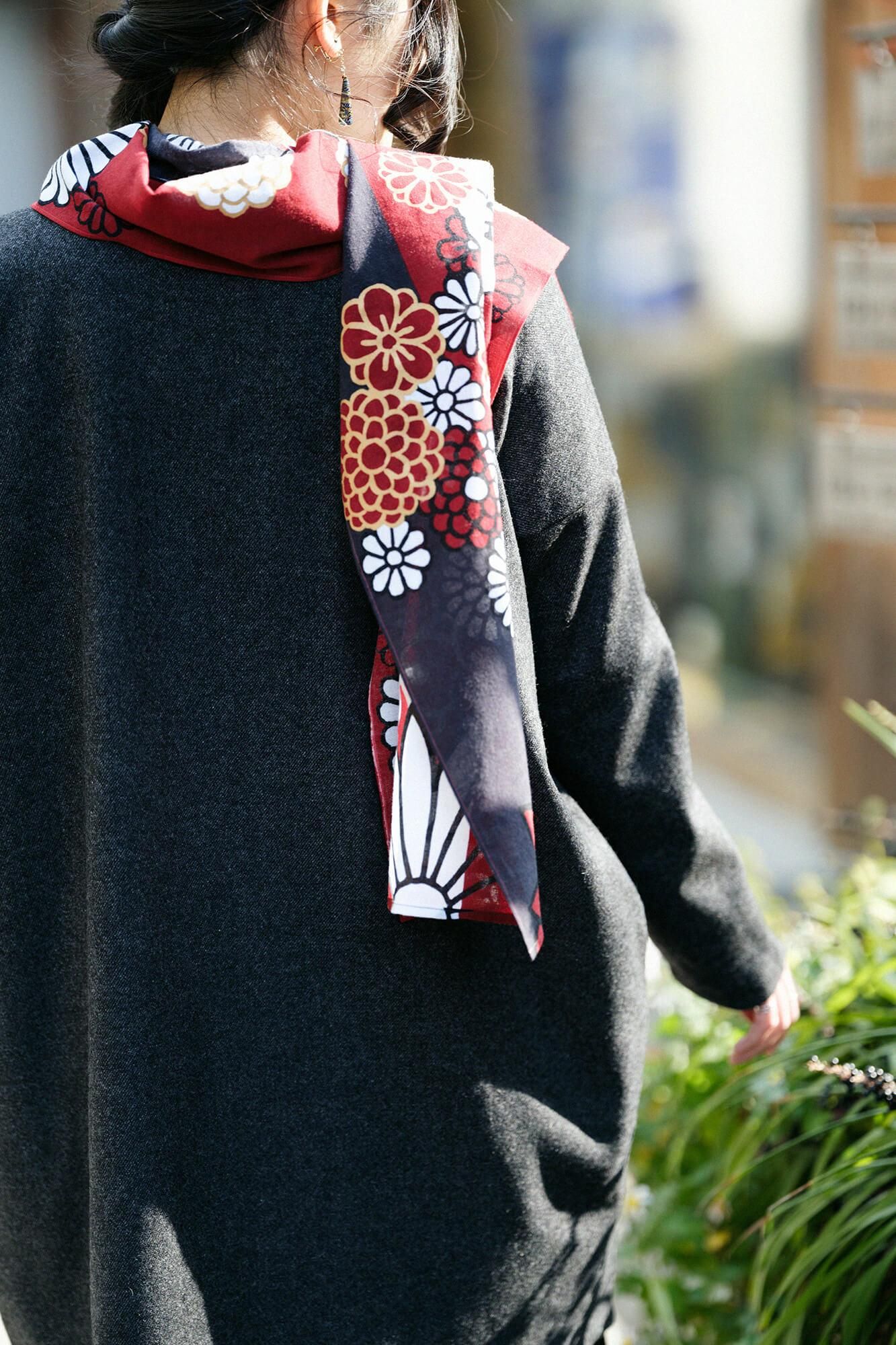 Isemomen Cotton Scarf / Gold Damask Bright