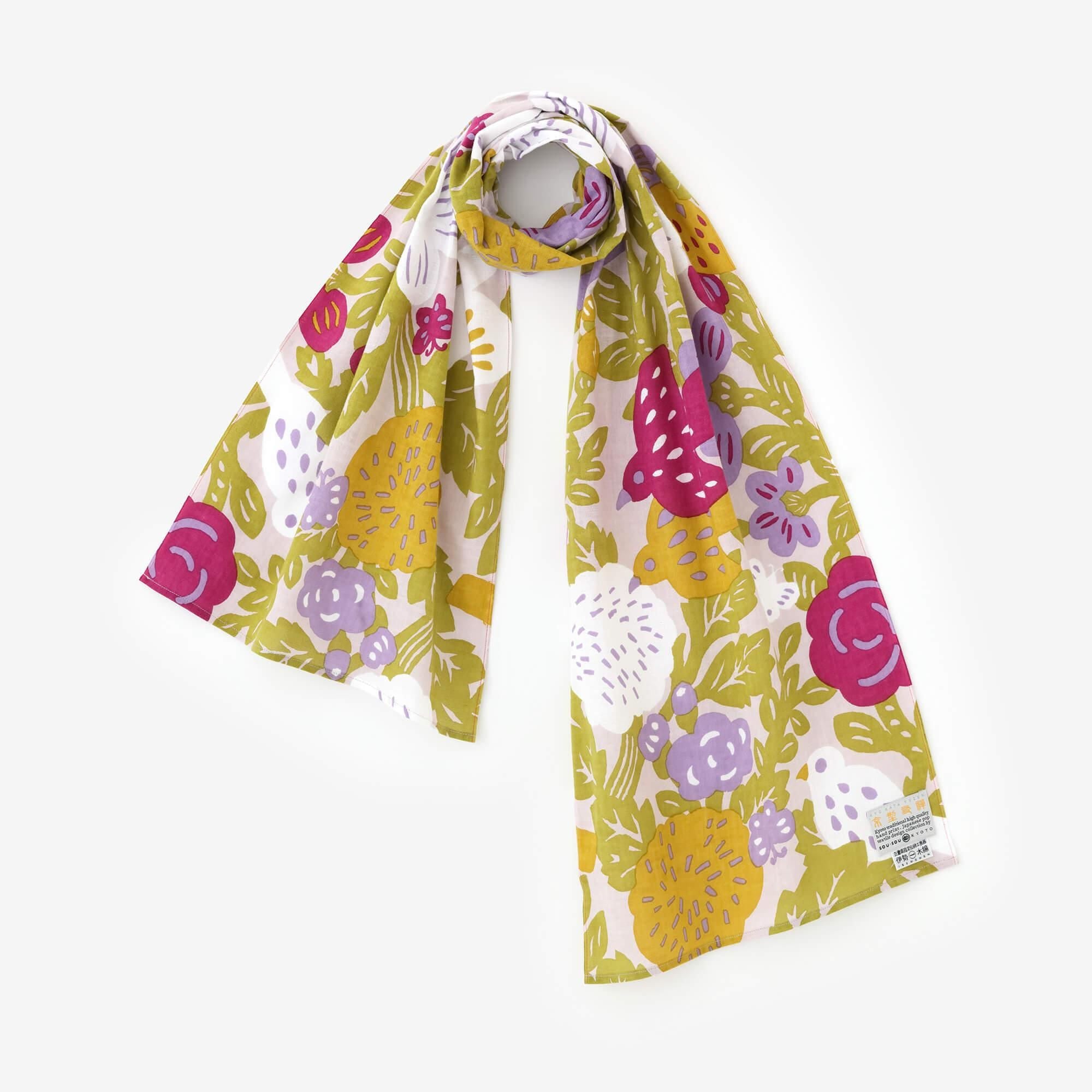 伊勢木棉 圍巾/鳥 微睡