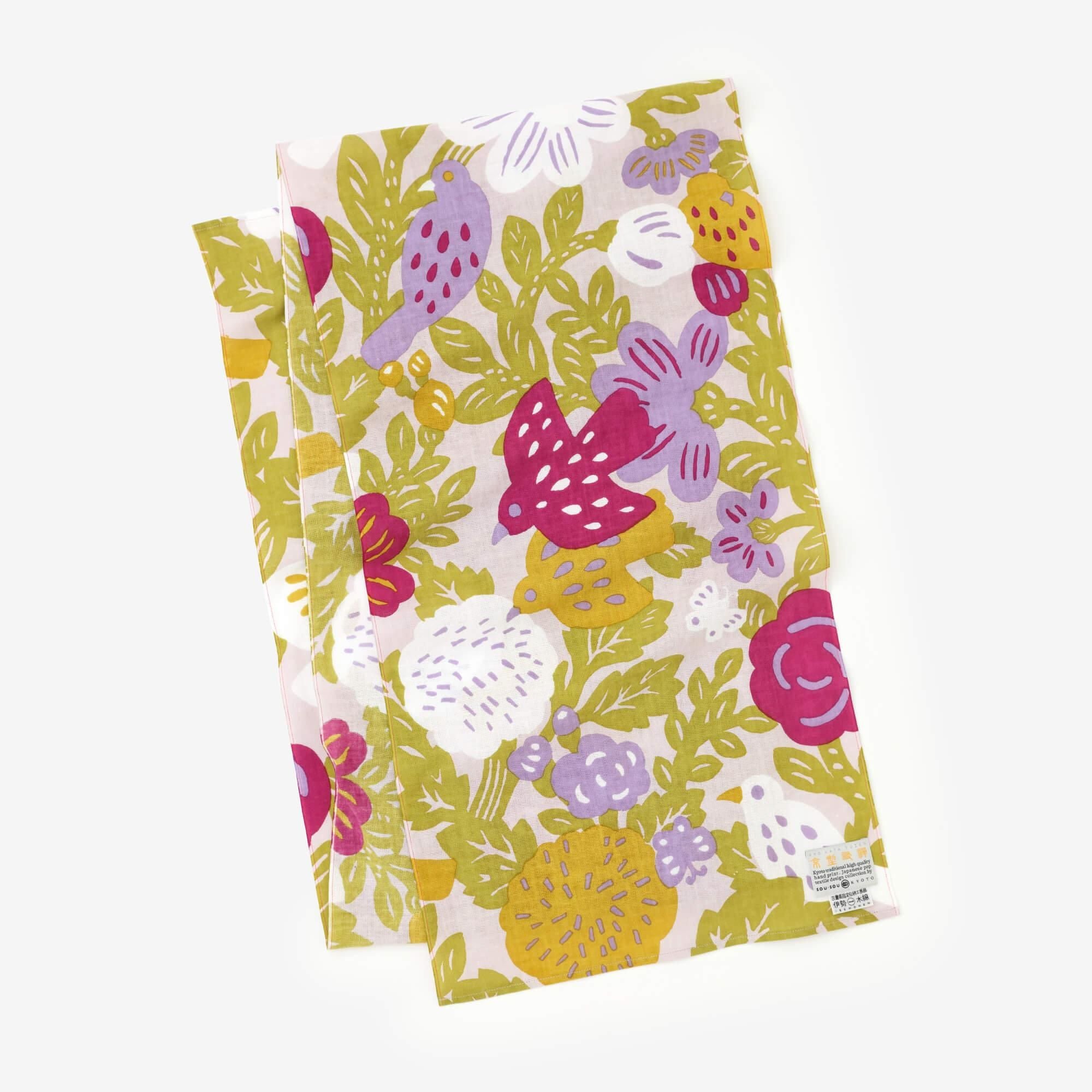 伊勢木棉 圍巾/鳥 微睡