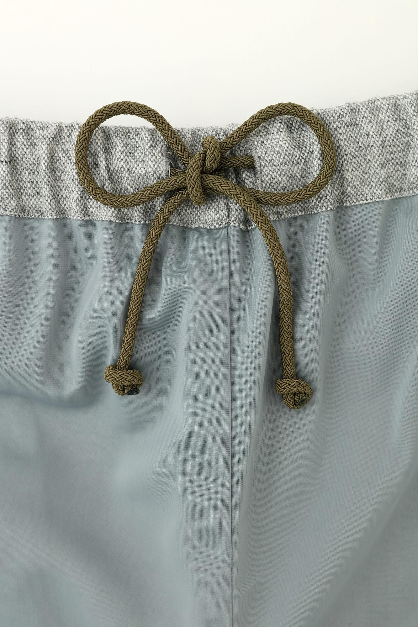 【net限定】梳紡毛 修長形工作褲 附裡襯/淺灰色