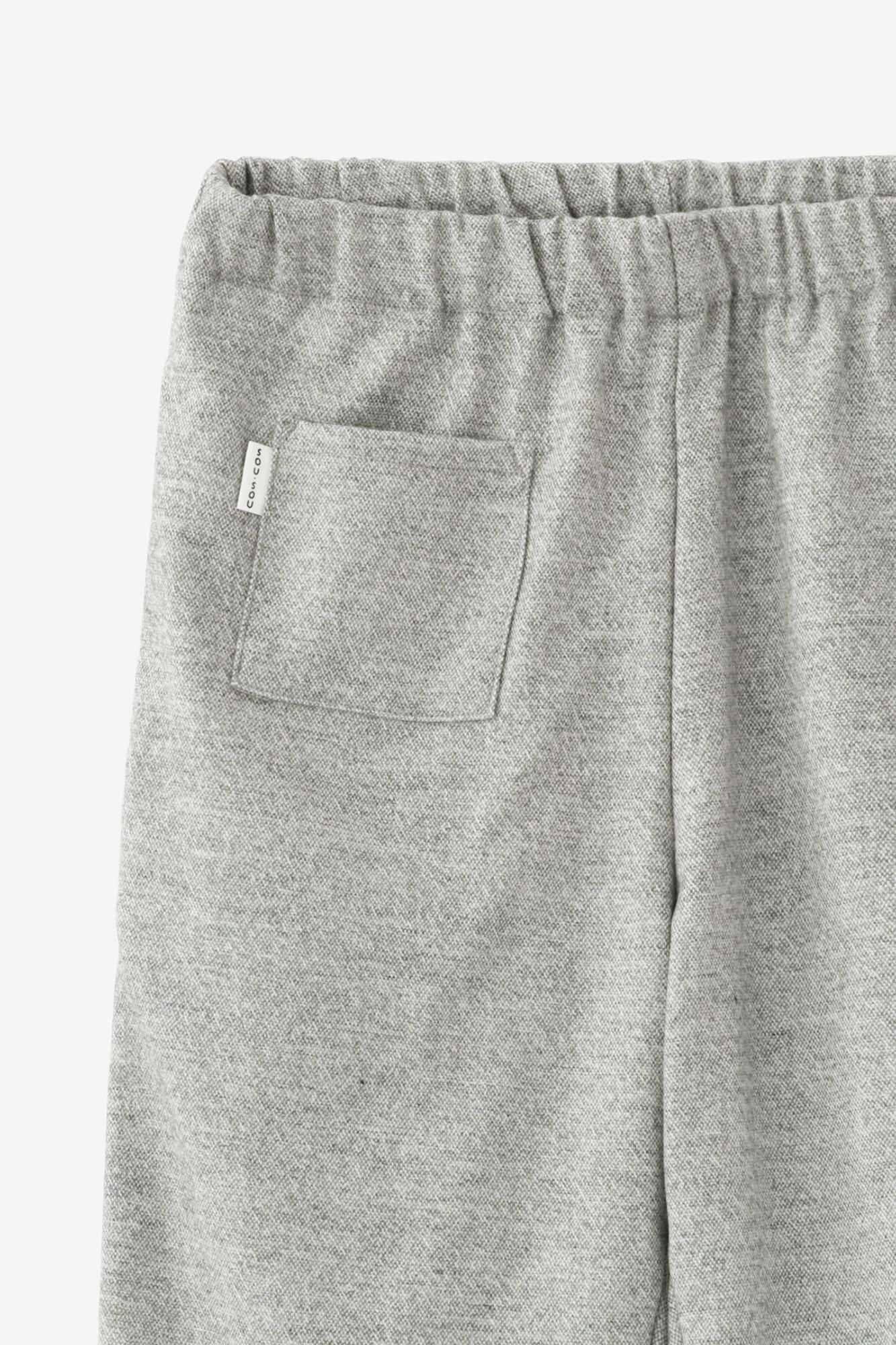 【net限定】梳紡毛 修長形工作褲 附裡襯/淺灰色