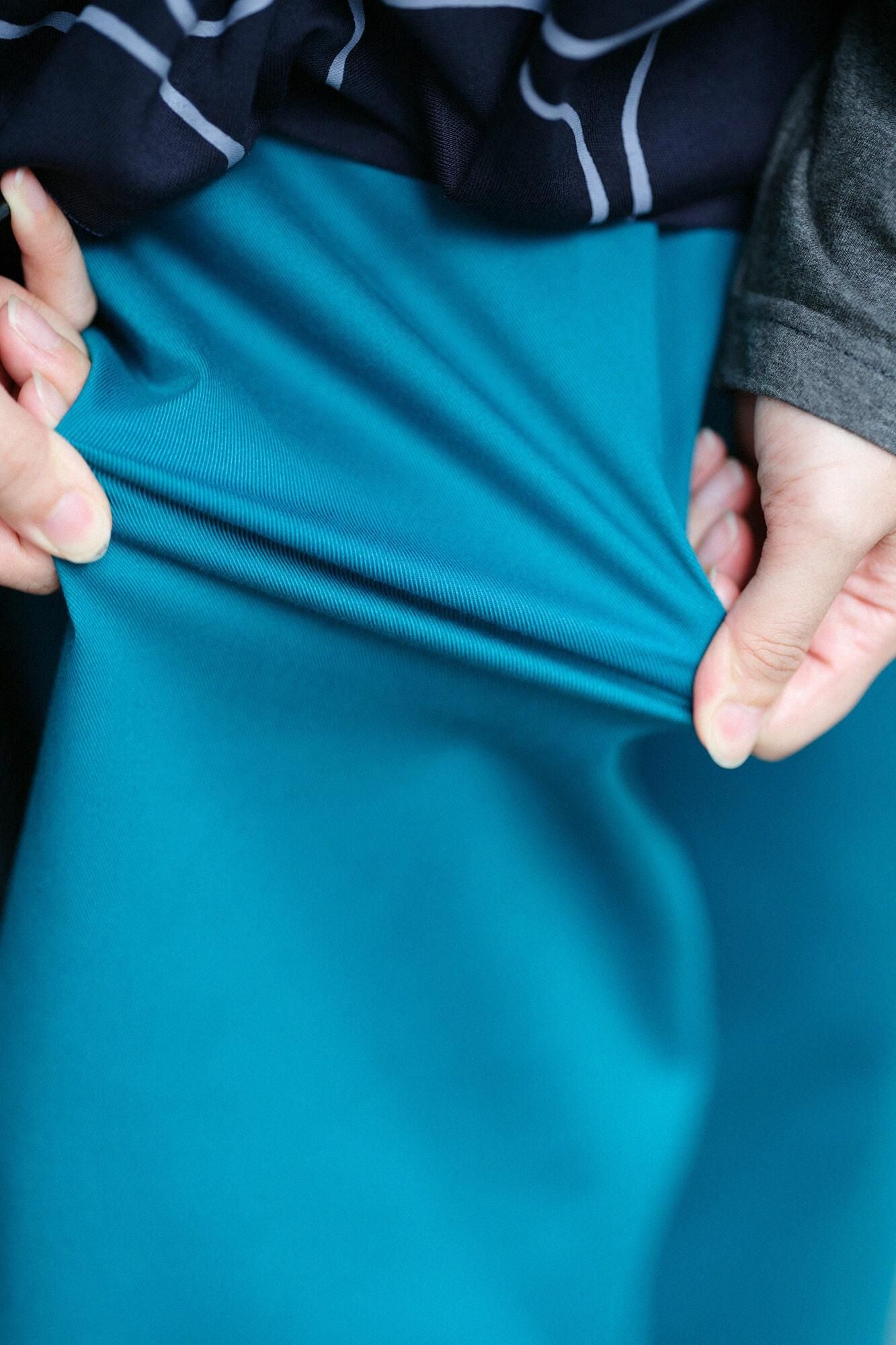 纯斜纹编织 Hironari Monpe/孔雀绿