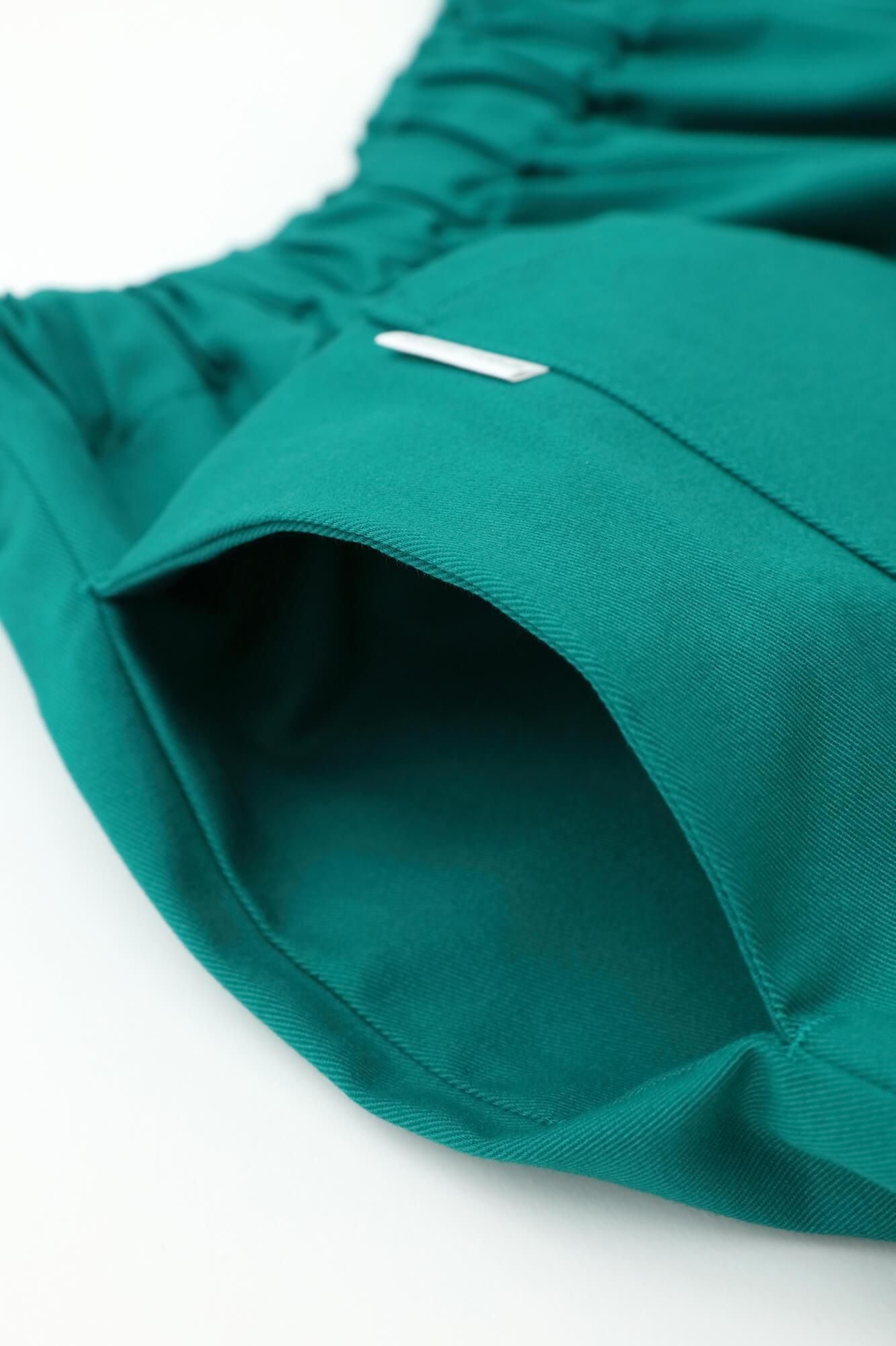 纯斜纹编织 Hironari Monpe/孔雀绿