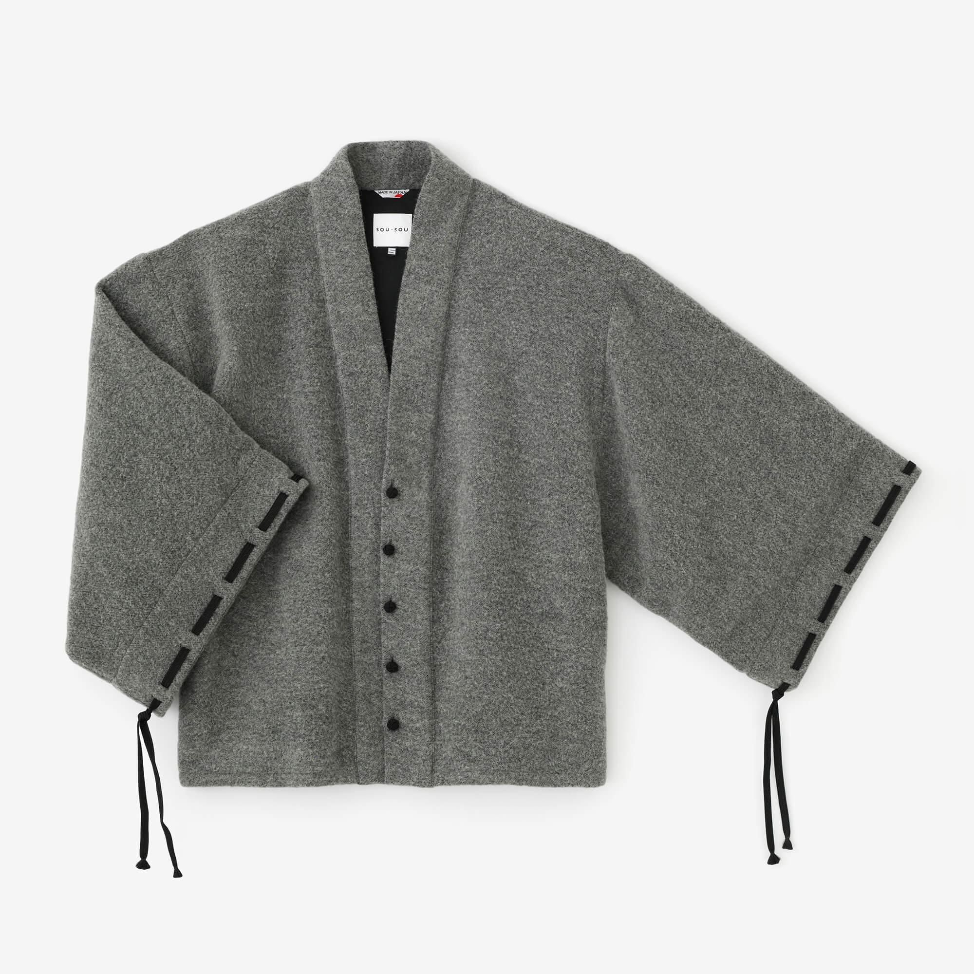 【官網限定】羊駝混紡 梳毛 伯爵外套 宮中袖 附裡襯/灰色