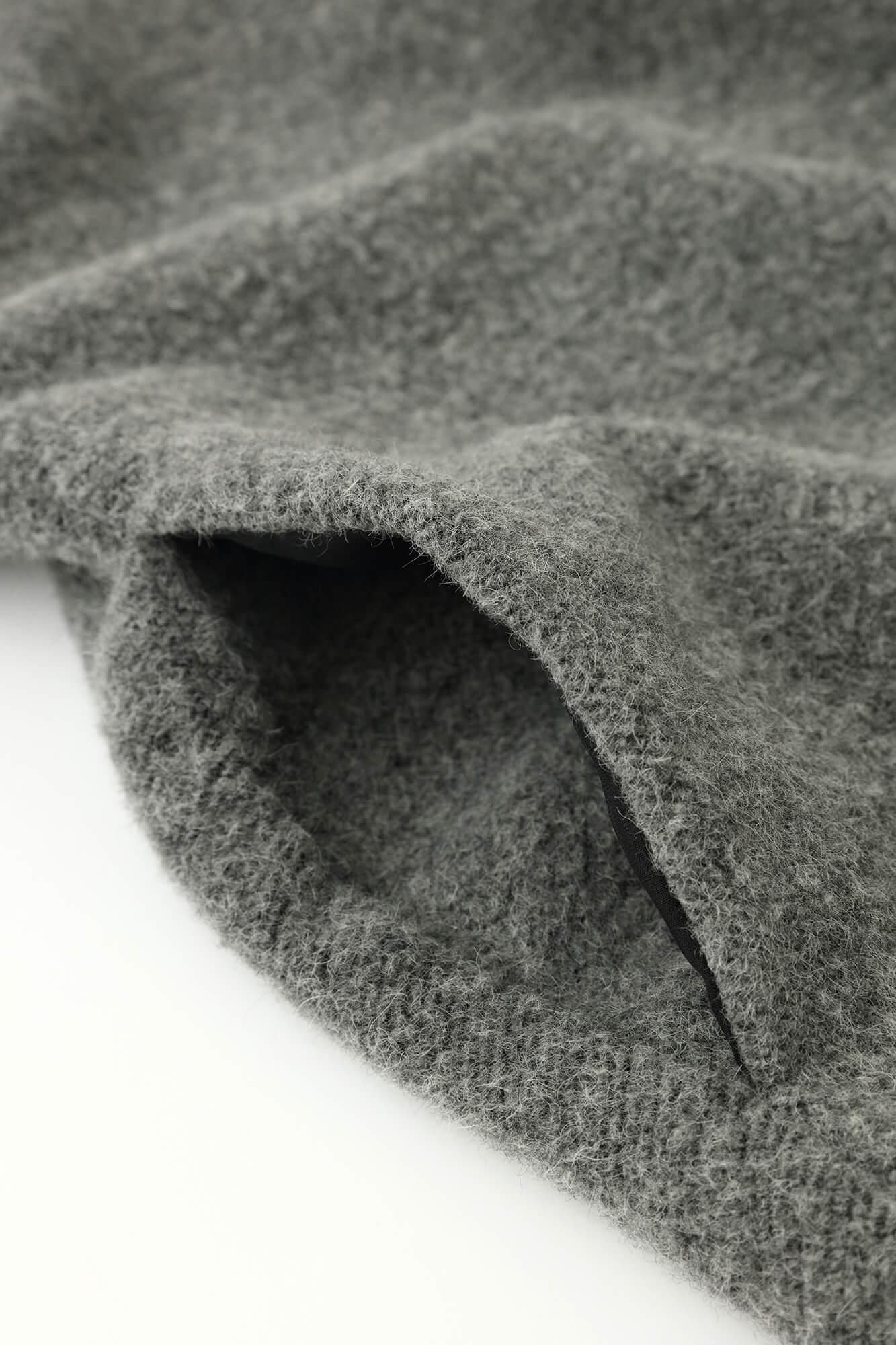 【官網限定】羊駝混紡 梳毛 伯爵外套 宮中袖 附裡襯/灰色