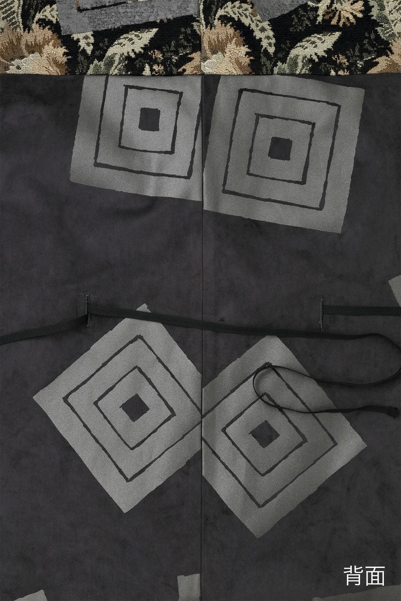 【net limited】Faux Nubuck×Gobelin Roll-up Hem Simple Kimono with Lining / One's specialty