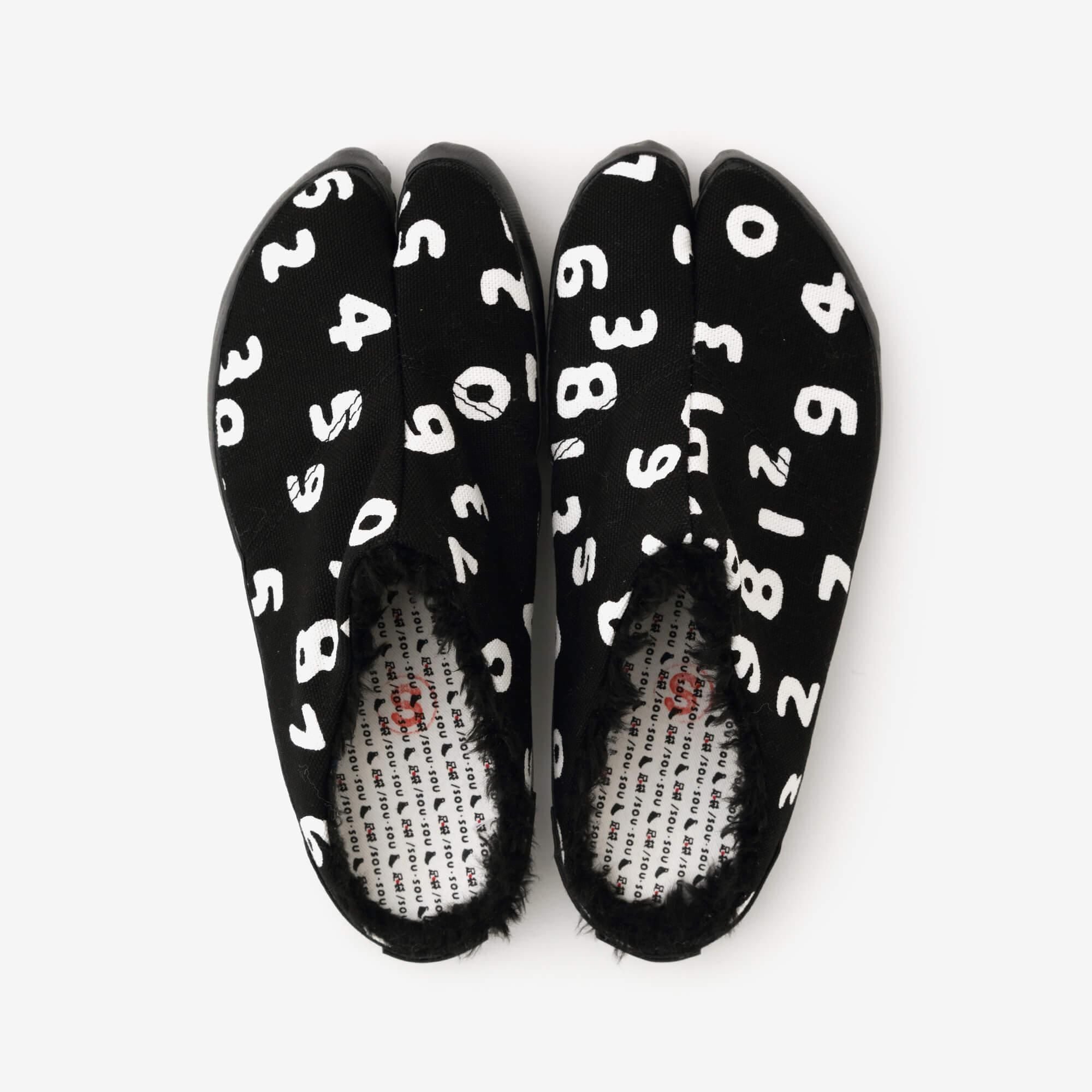 tabi에 붙어있는 Tabi 양말, boa/SO-SU-U콘 검은색