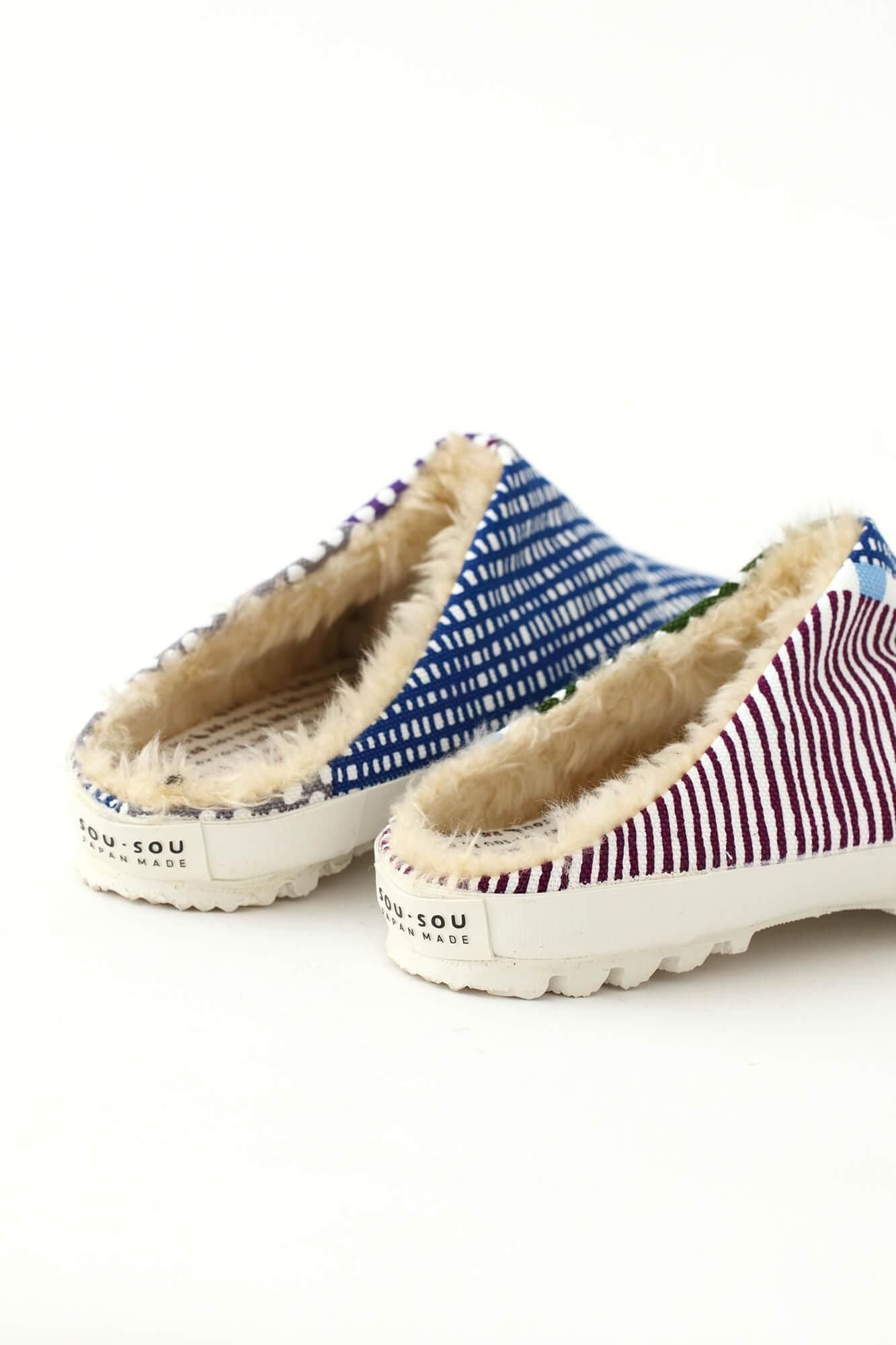 Split Toe Tabi Slip-on Boa/Lines and Dots Riverside