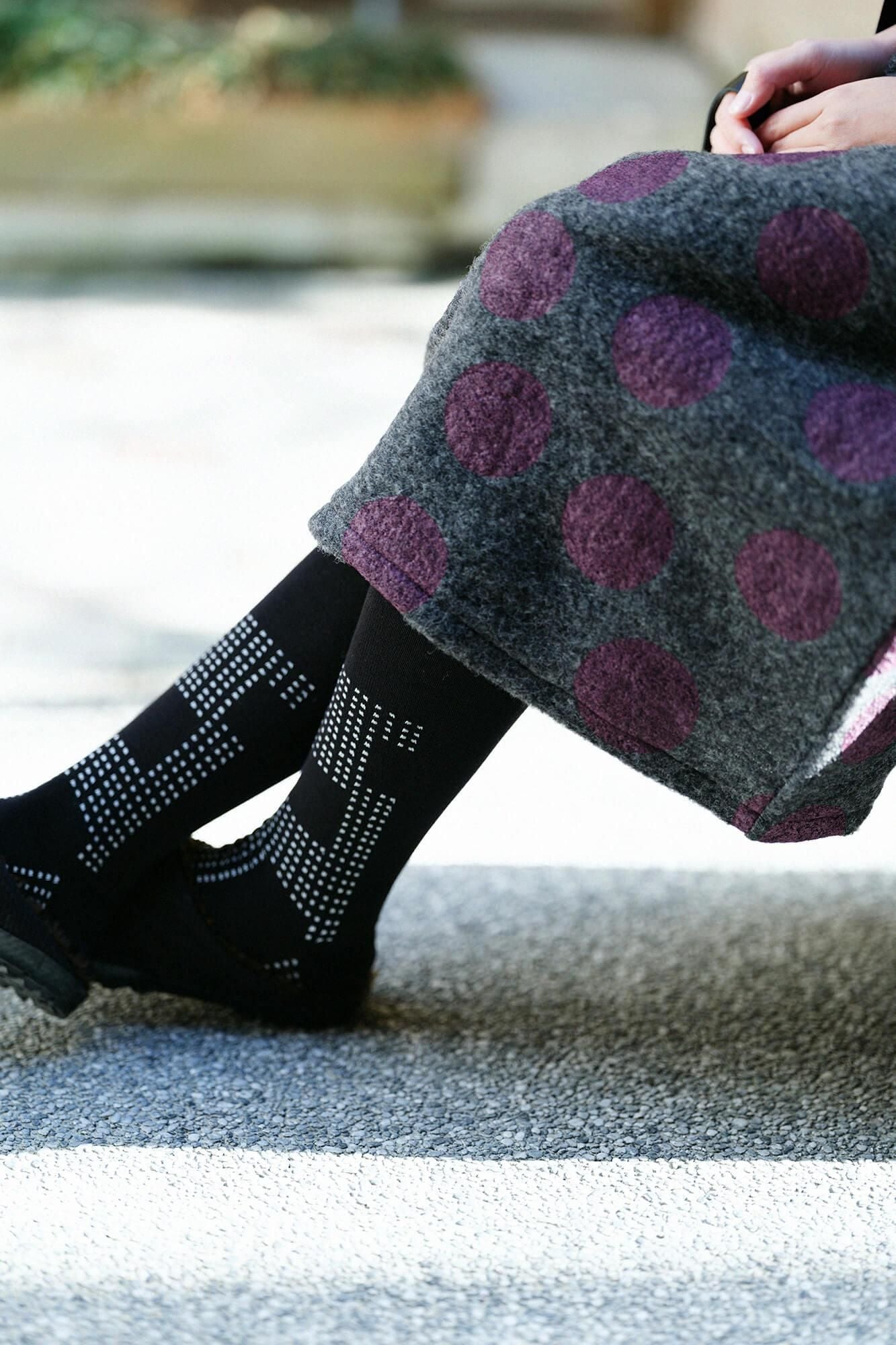 Tabi Socks(Knee High)/Shadow Black