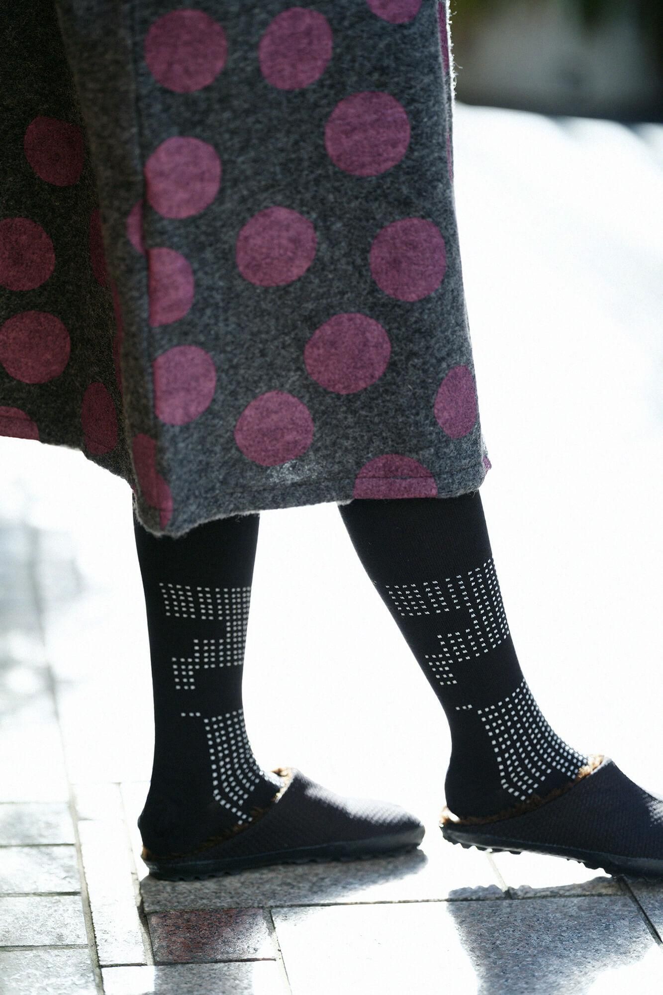 Tabi Socks(Knee High)/Shadow Black