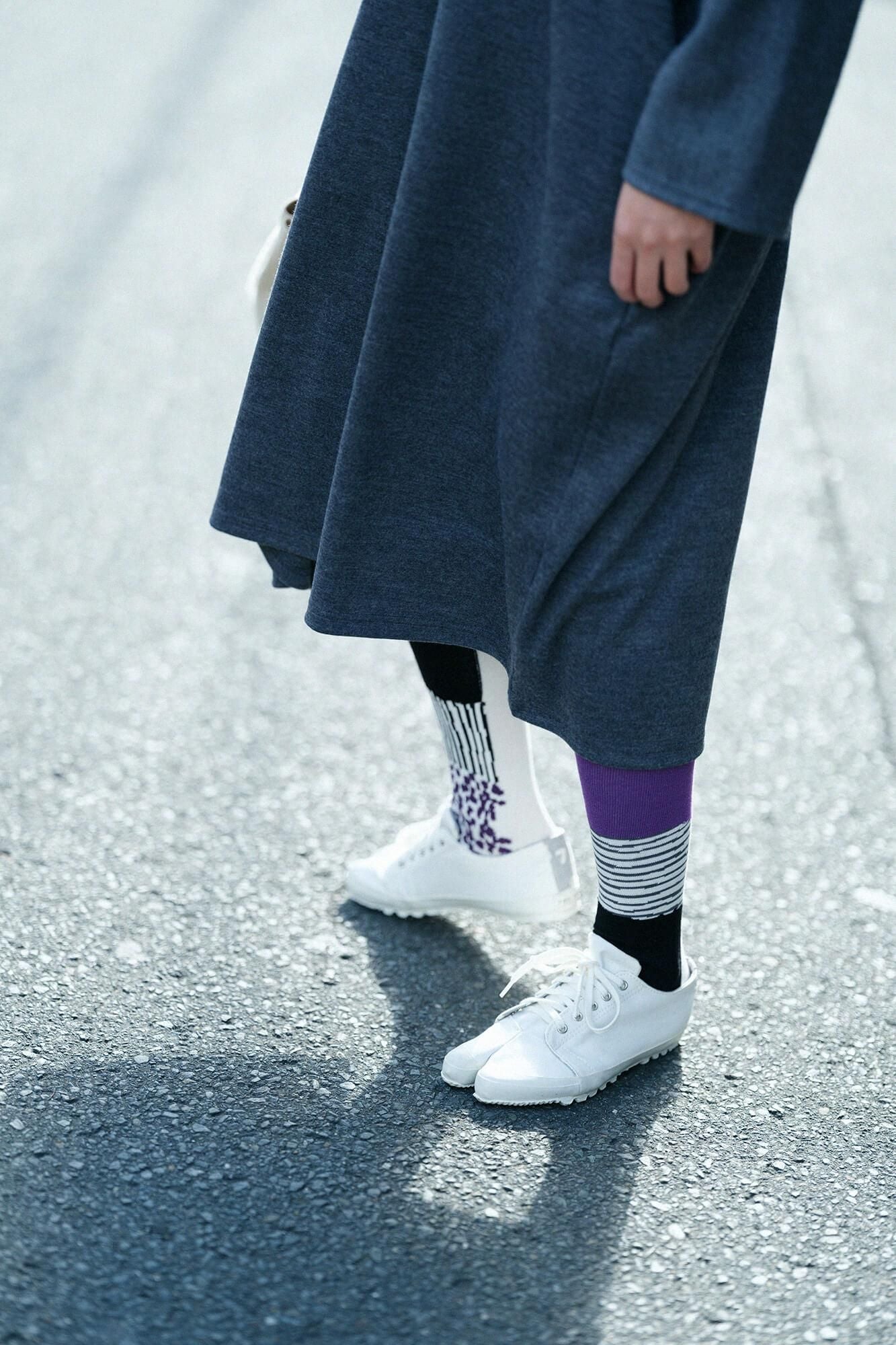 Tabi Socks(Knee High)/Higashiyama Purple