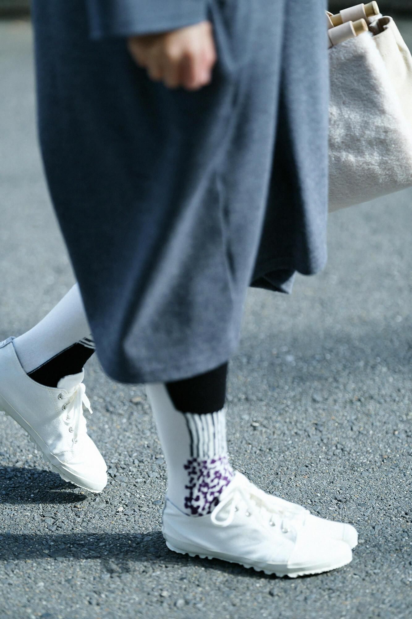 Tabi Socks(Knee High)/Higashiyama Purple