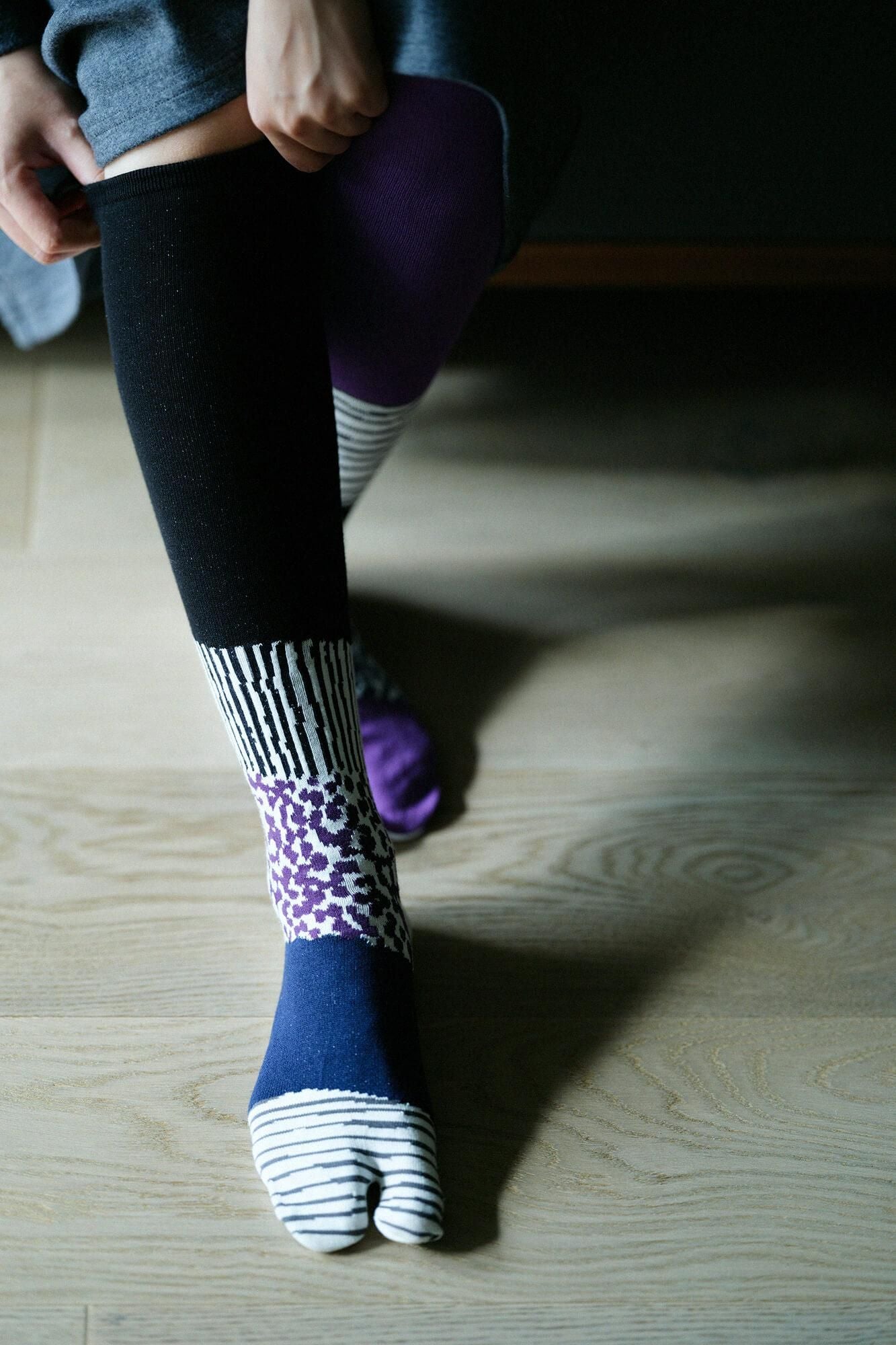 Tabi Socks(Knee High)/Higashiyama Purple
