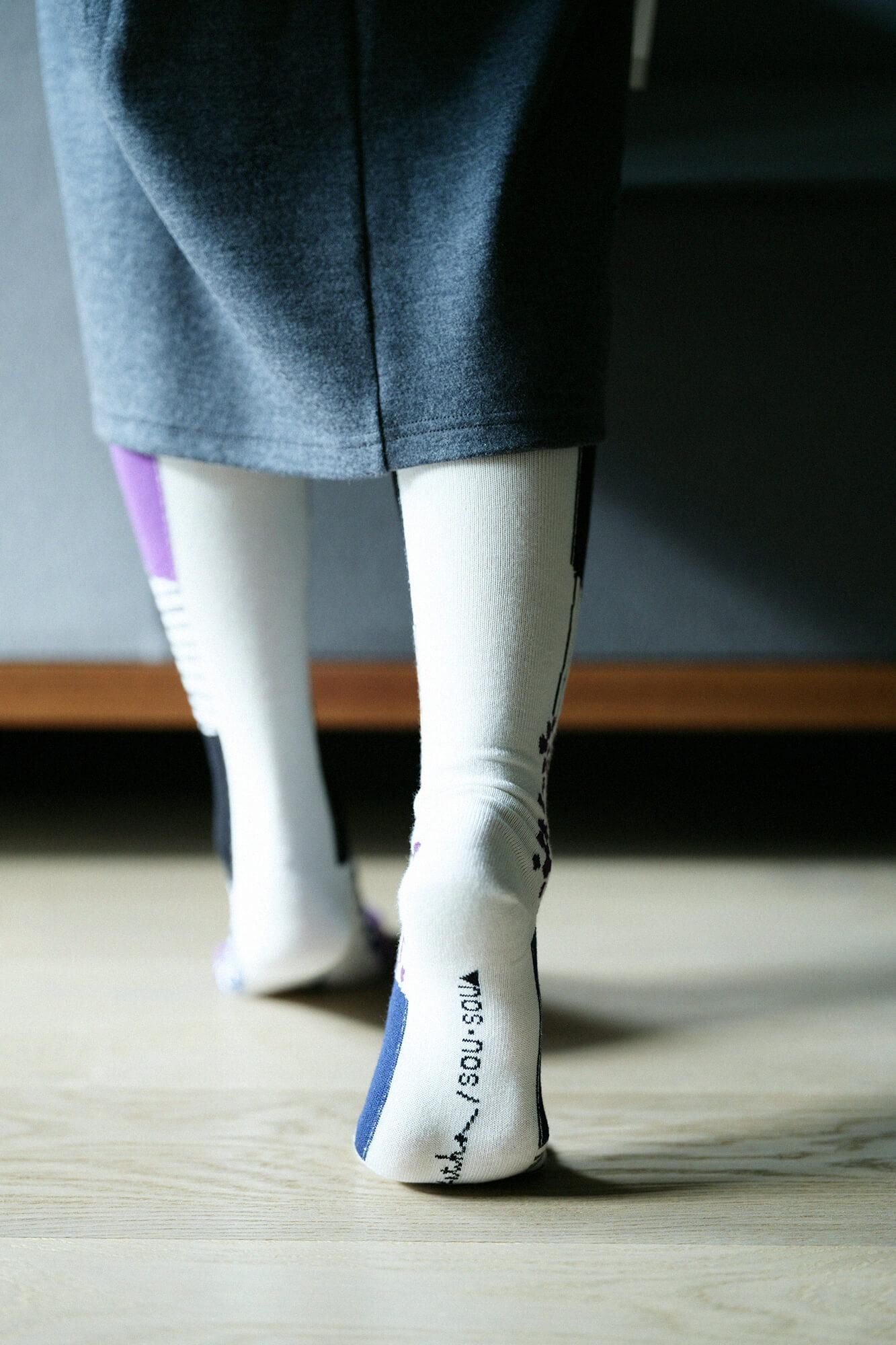 Tabi Socks(Knee High)/Higashiyama Purple