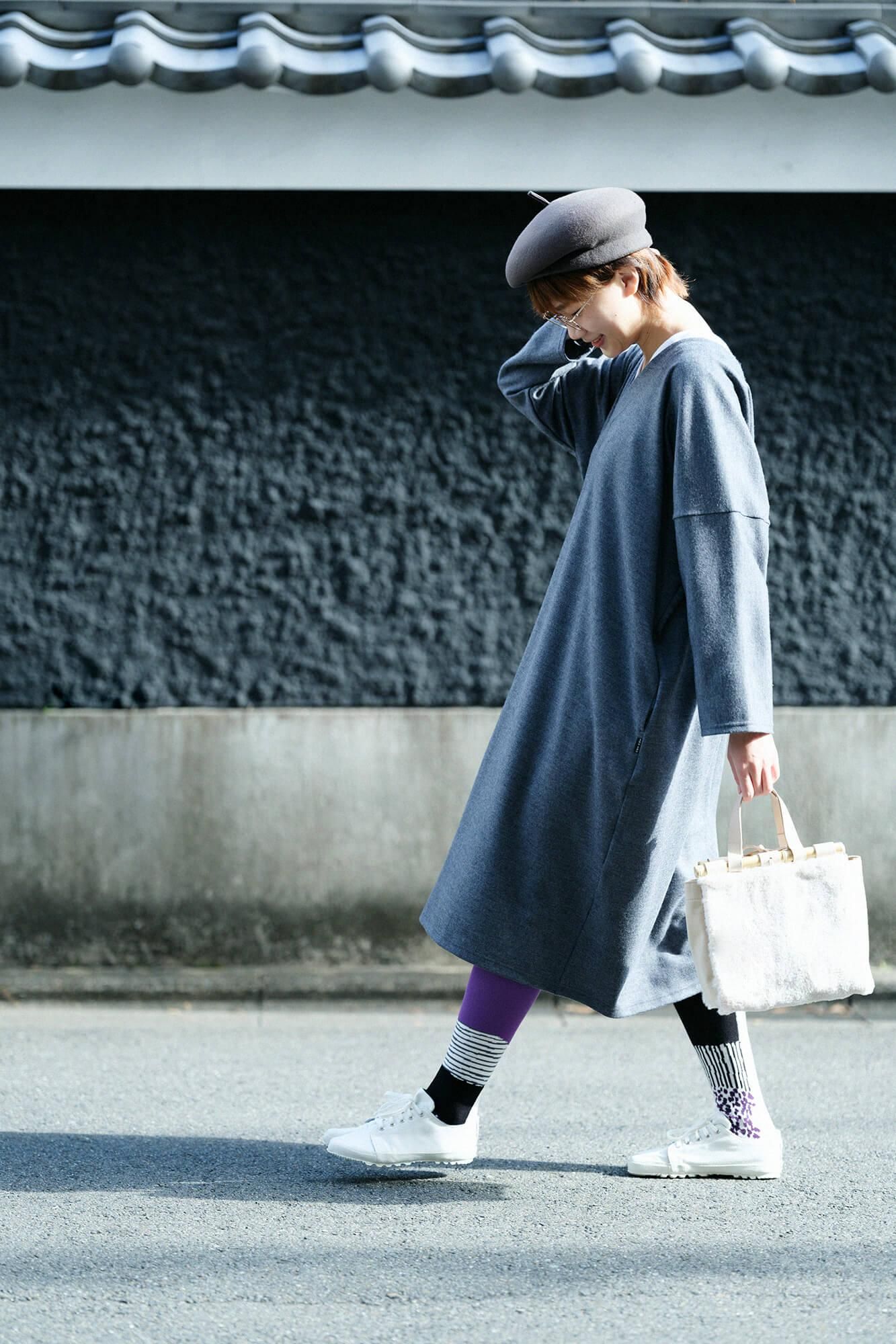 Tabi Socks(Knee High)/Higashiyama Purple