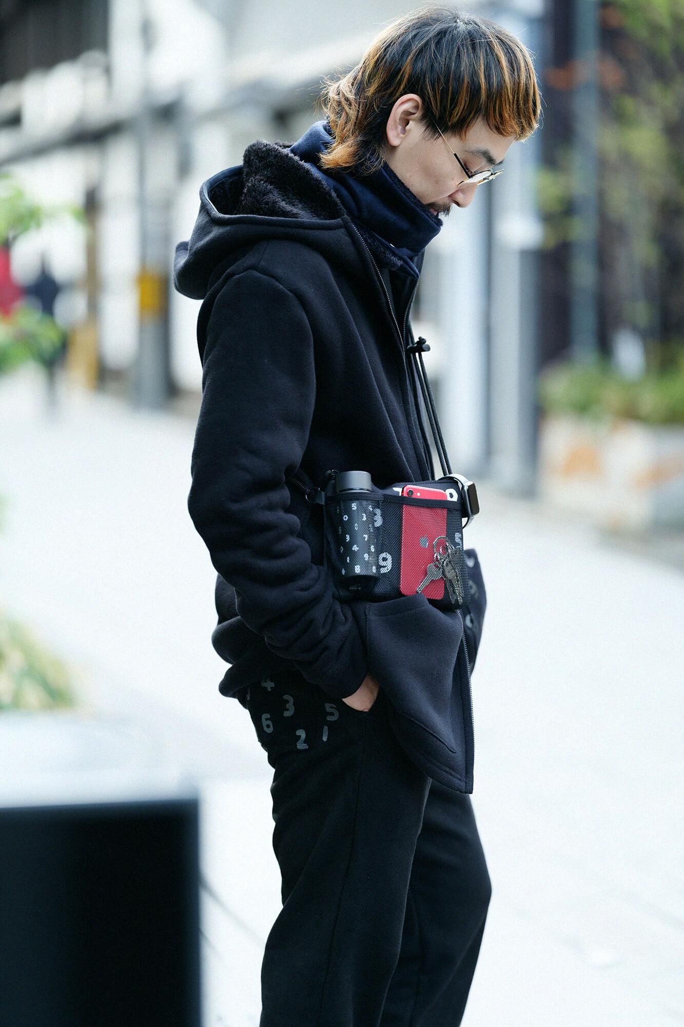 SOU・SOU×POKETLE ポケトル専用 メッシュサコッシュ/ブラック