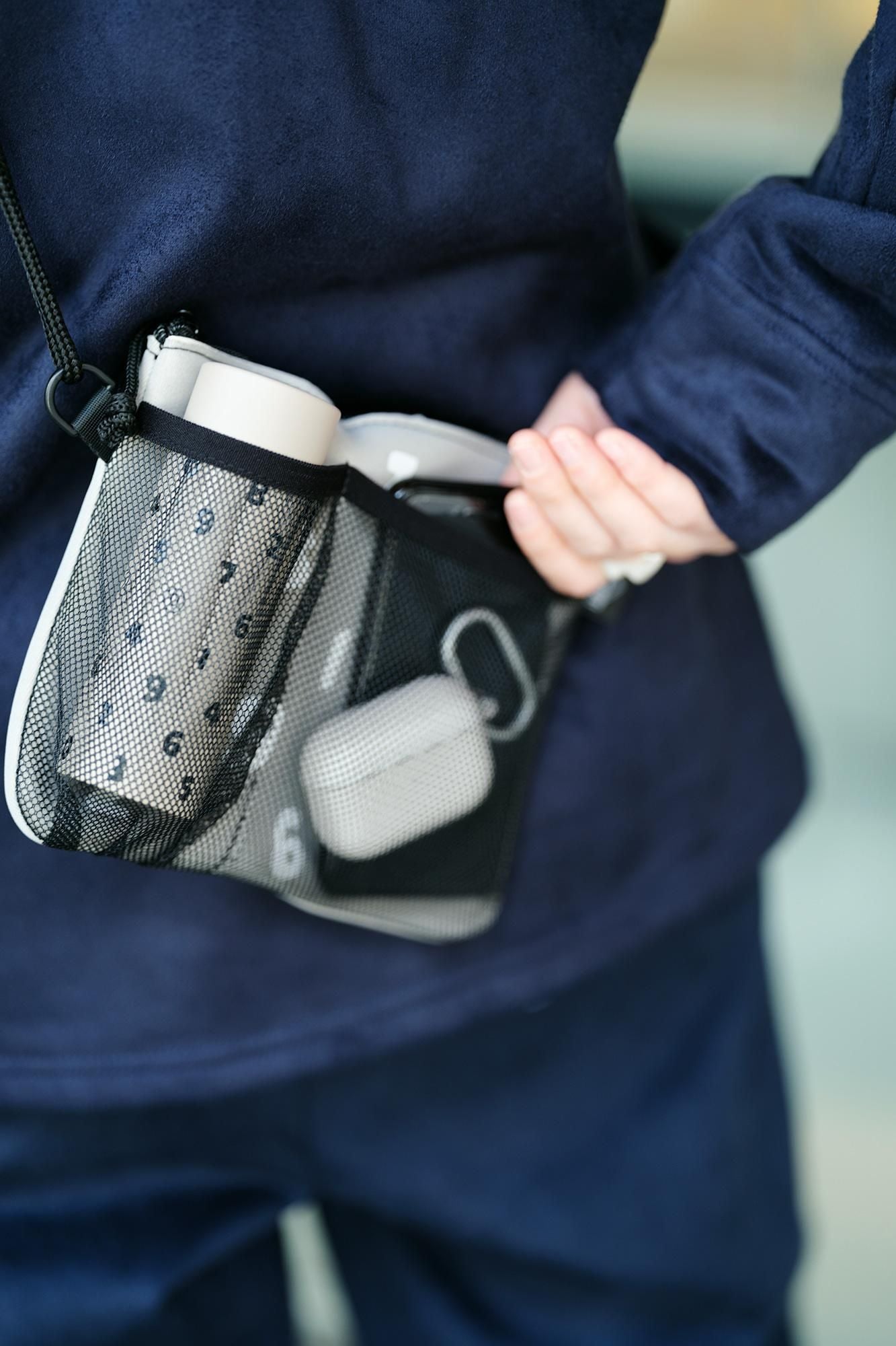 SOU・SOU×POKETLE ポケトル専用 メッシュサコッシュ/ライトグレー