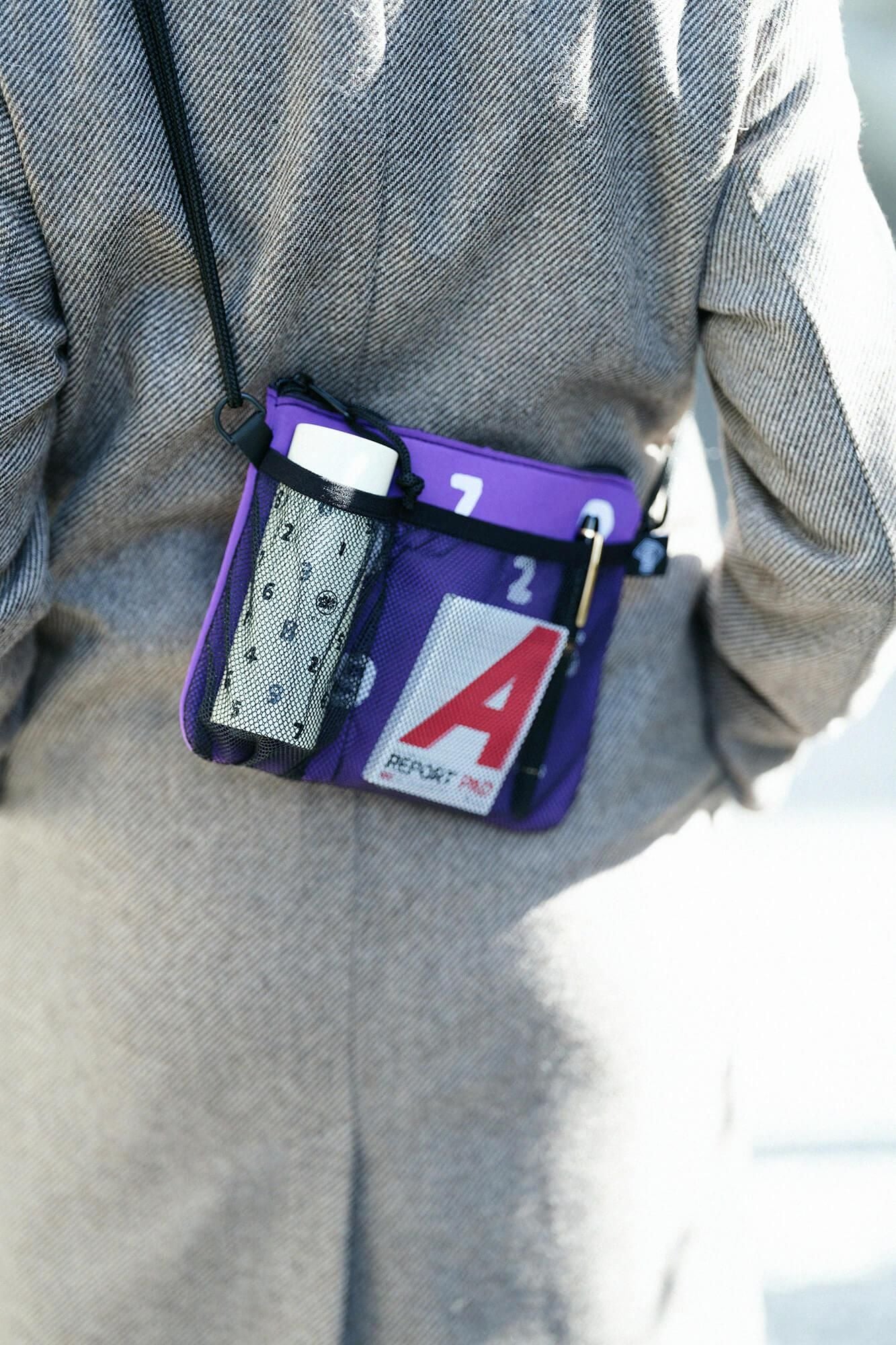 SOU・SOU×POKETLE ポケトル専用 メッシュサコッシュ/パープル