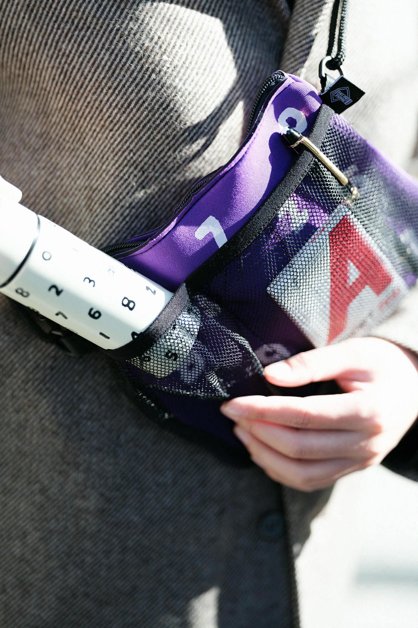 SOU・SOU×POKETLE ポケトル専用 メッシュサコッシュ/パープル