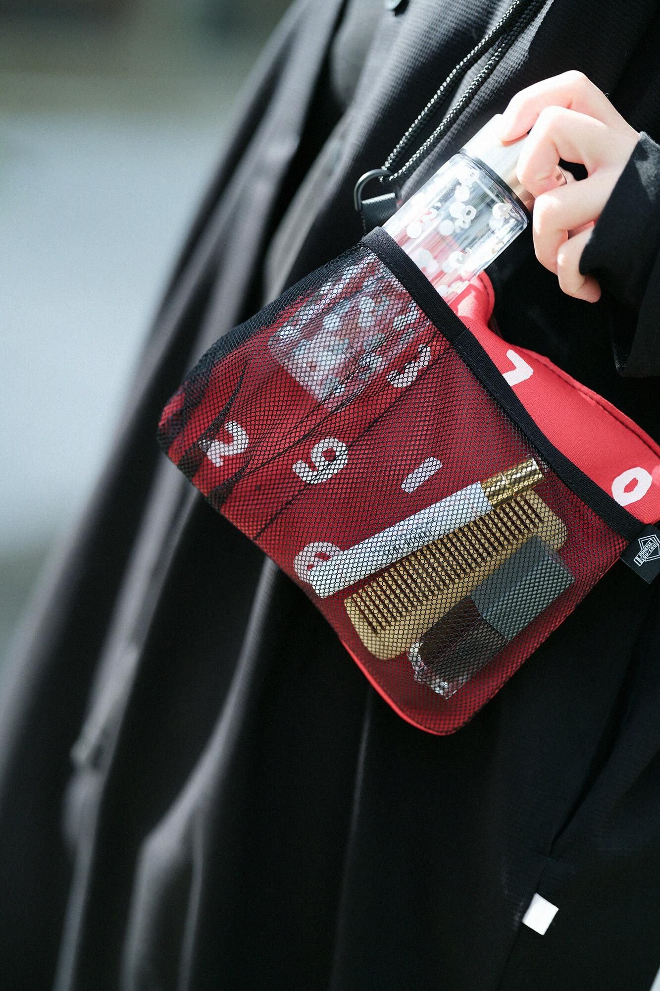 SOU・SOU×POKETLE ポケトル専用 メッシュサコッシュ/レッド