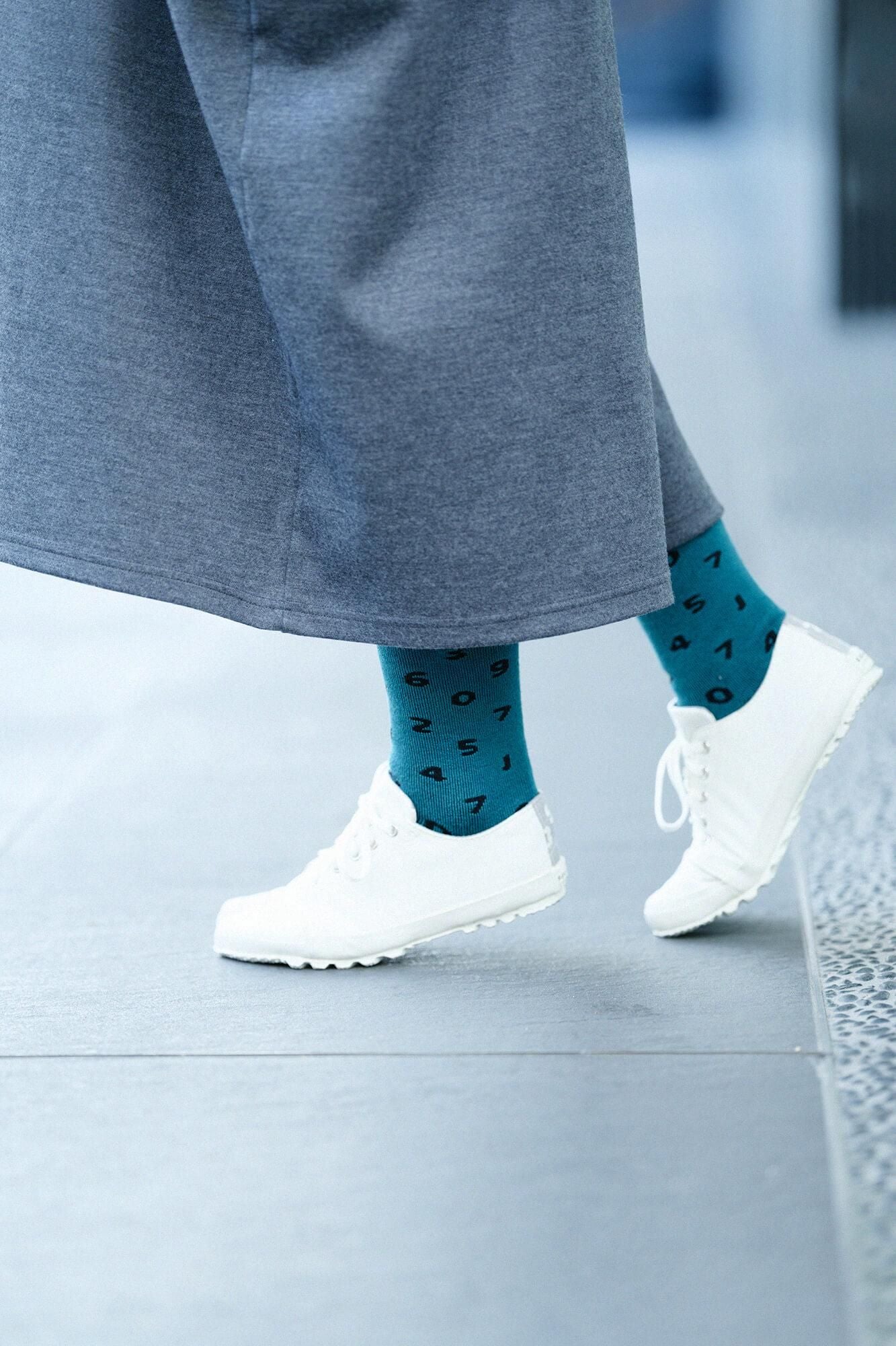 Pile Lining Tabi Socks (Mid-calf)/SO-SU-U Greyish Blue【Men・Women】