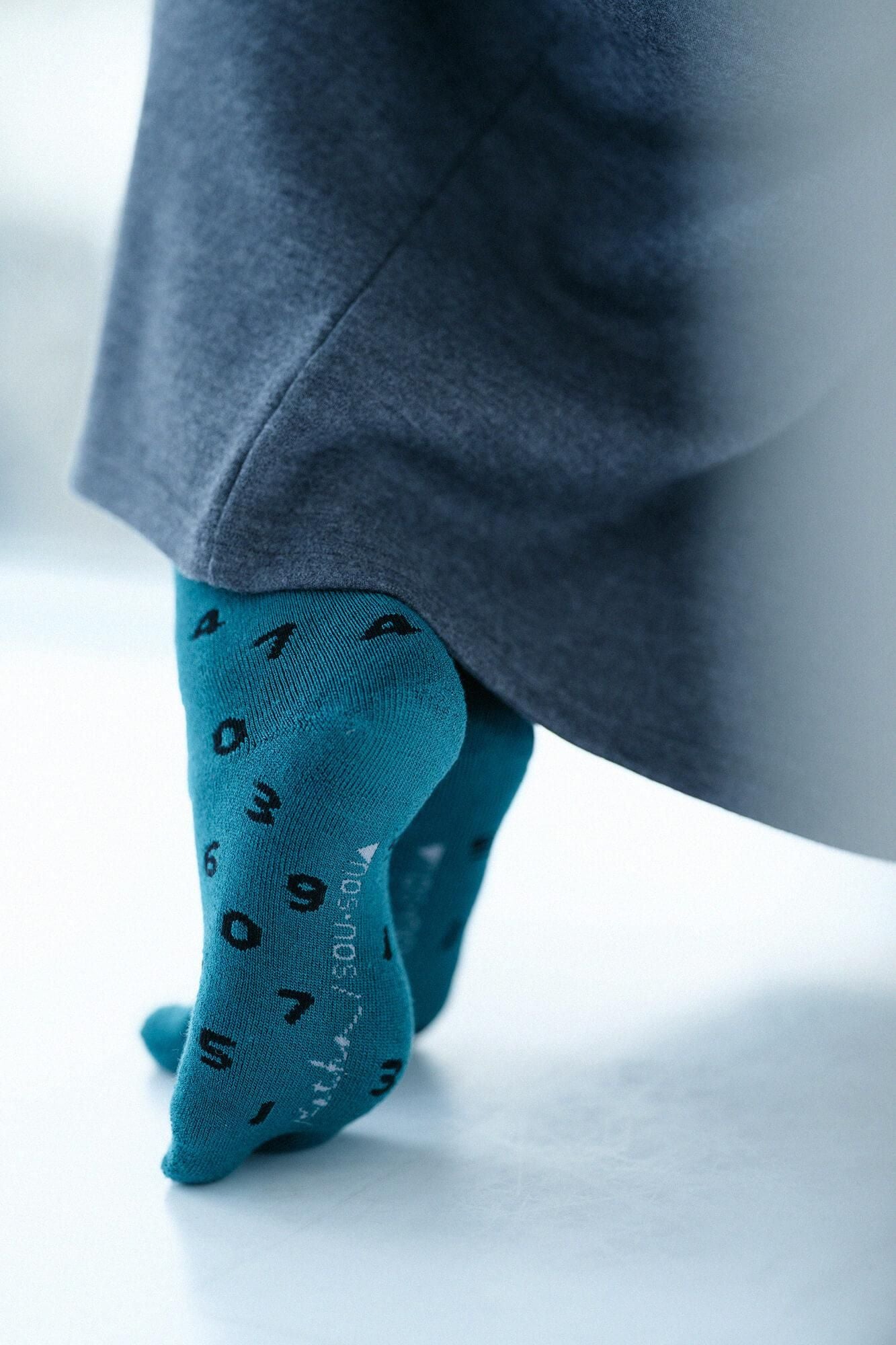 Pile Lining Tabi Socks (Mid-calf)/SO-SU-U Greyish Blue【Men・Women】