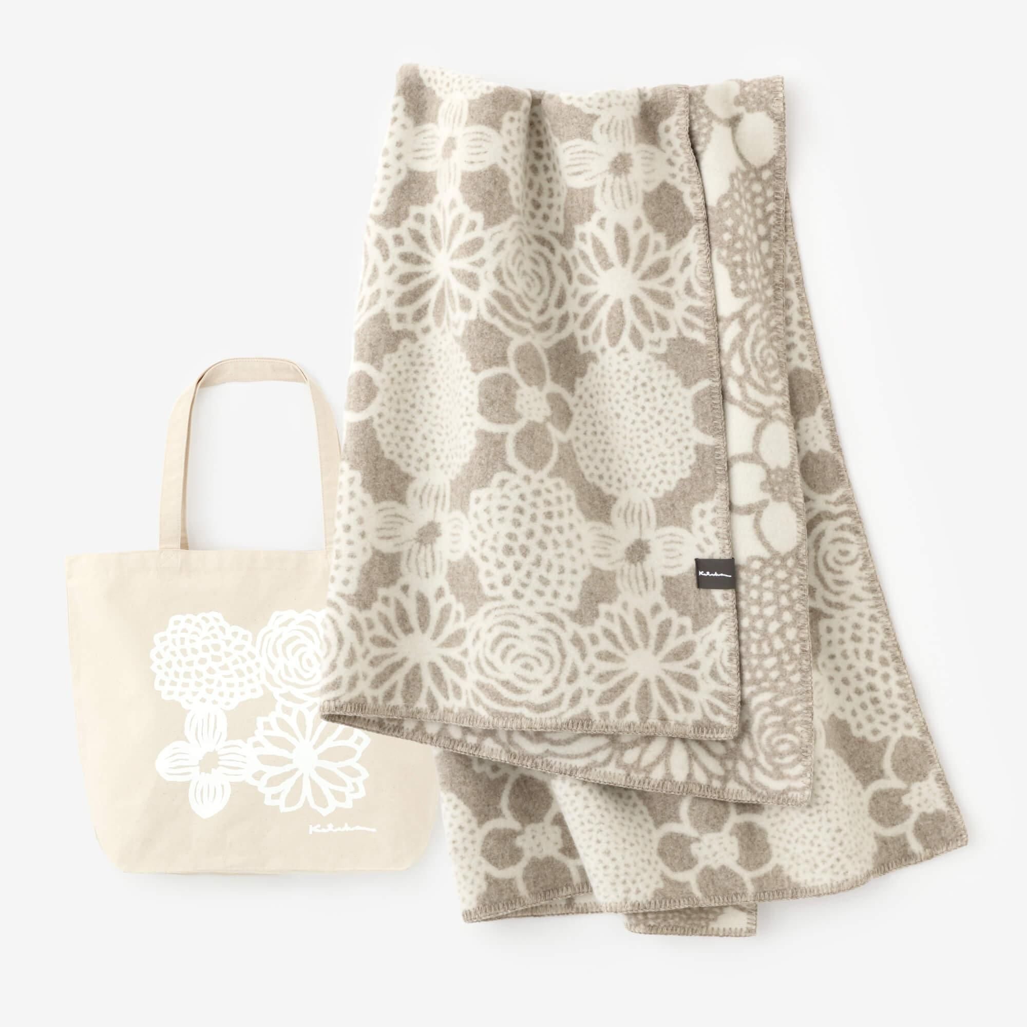 ひざ掛けブランケット／花つなぎ