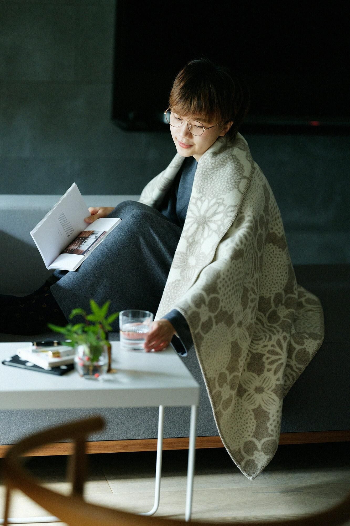 무릎담요블랑캣/ 꽃 넥타이