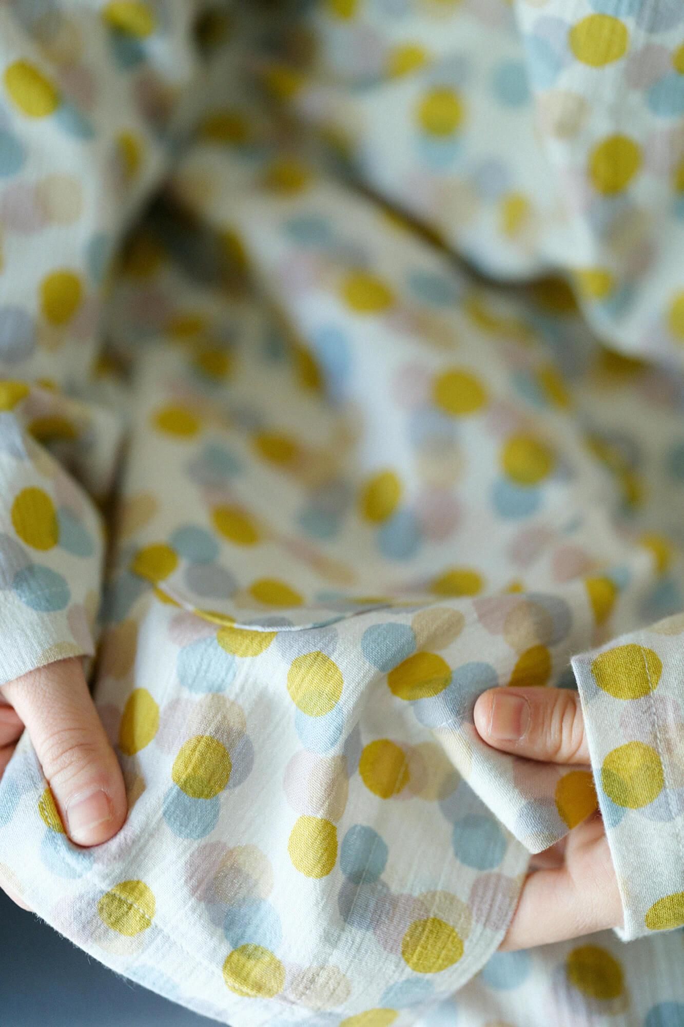 【网络限定】高島縮棉 20/20 女裝 圆领 圖案紋樣居家服/玻璃珠