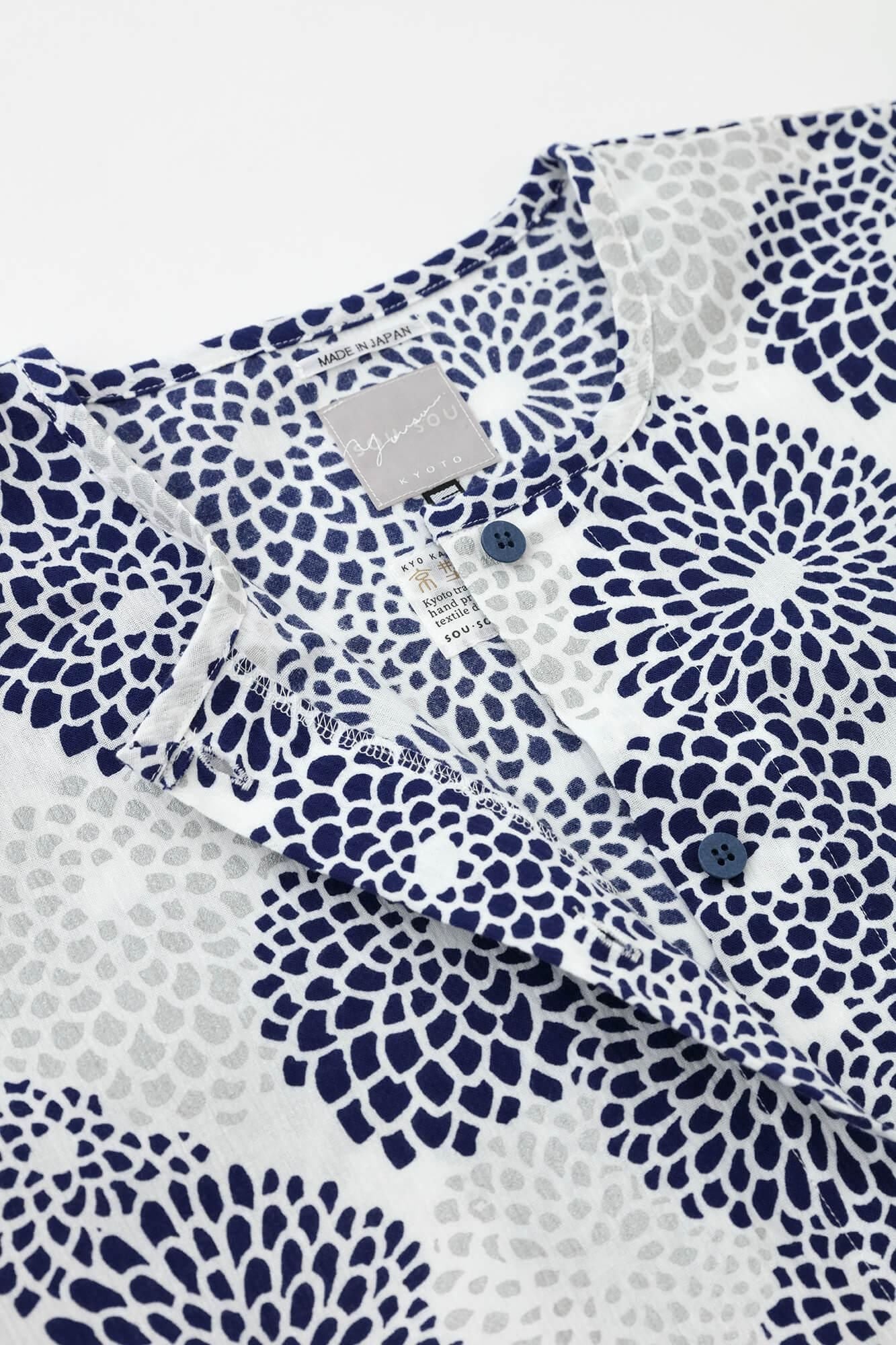 【网络限定】高島縮棉 20/20 女裝 圆领 圖案紋樣居家服/全菊 清風