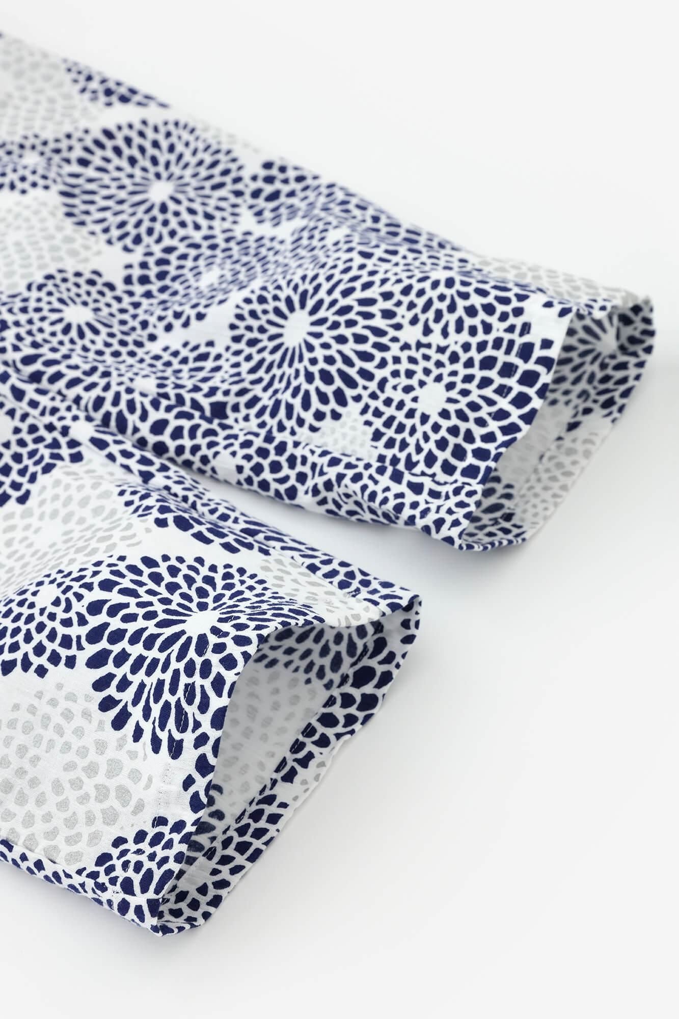 【网络限定】高島縮棉 20/20 女裝 圆领 圖案紋樣居家服/全菊 清風