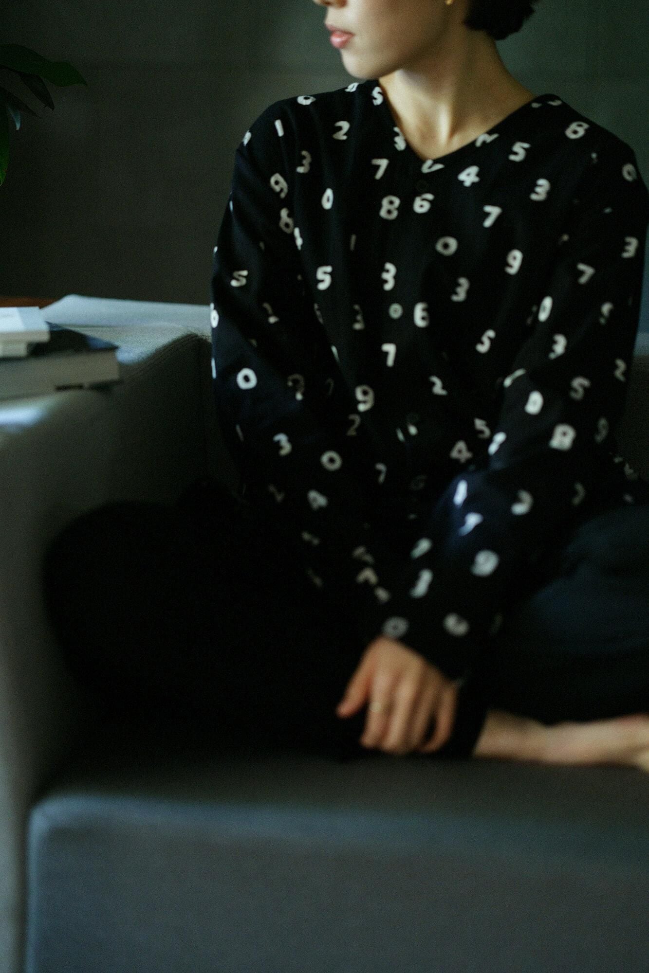 高島縮棉 20/20 圖案紋樣居家服/SO-SU-U十數 黑色×黑色