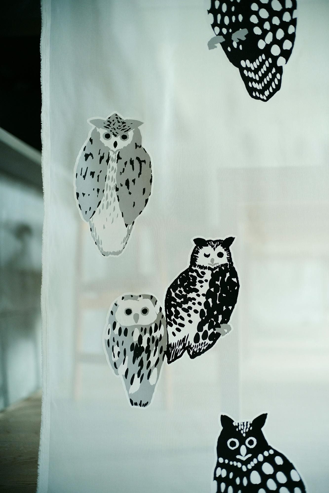 Textile sold in cuts (Opal Lace) / Owl<50cm>test