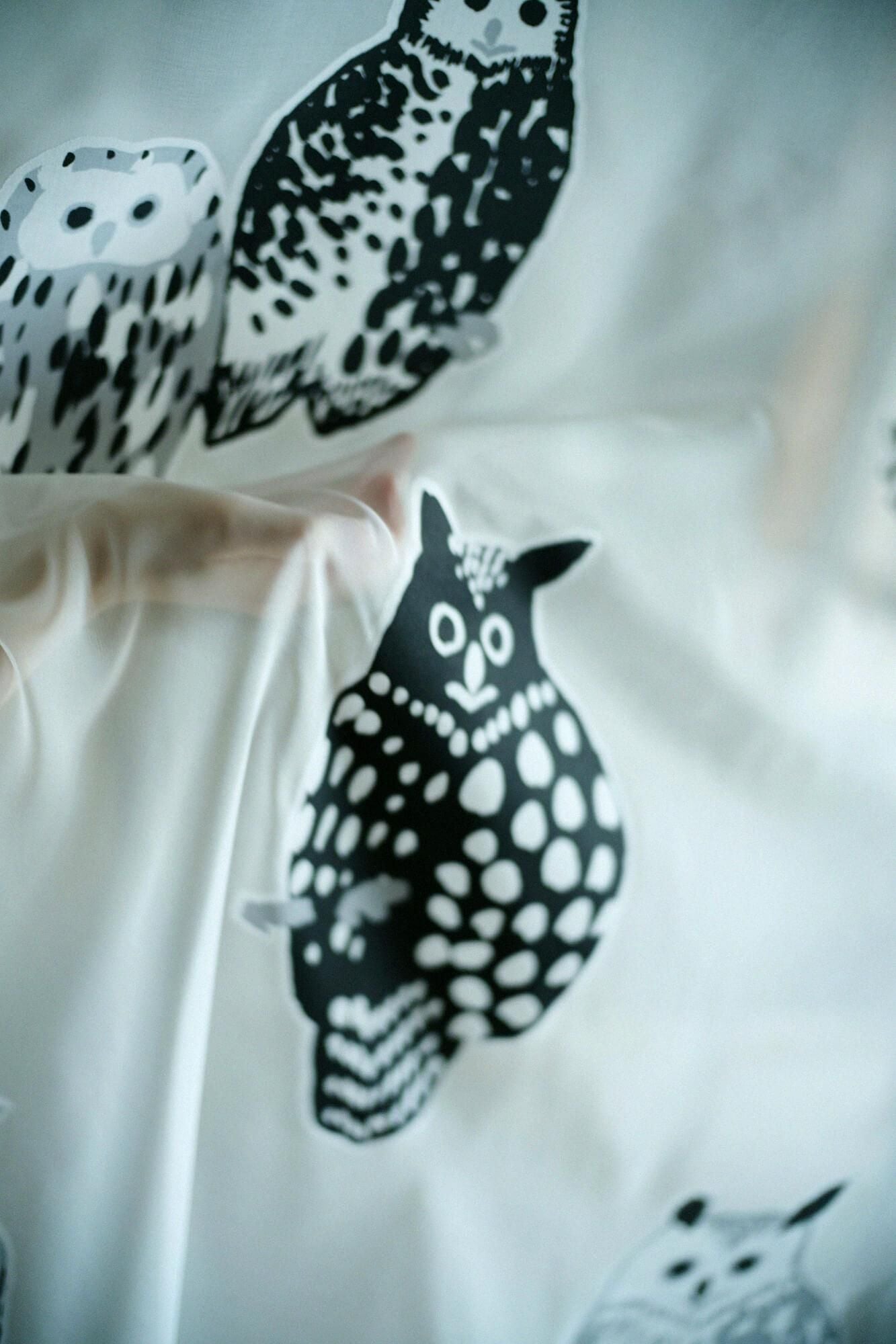 Textile sold in cuts (Opal Lace) / Owl<50cm>test