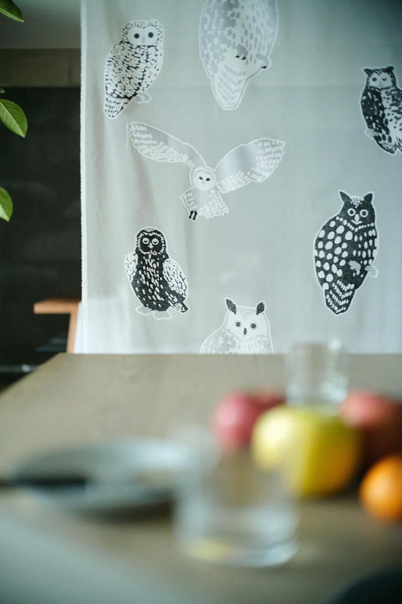 Textile sold in cuts (Opal Lace) / Owl<50cm>test