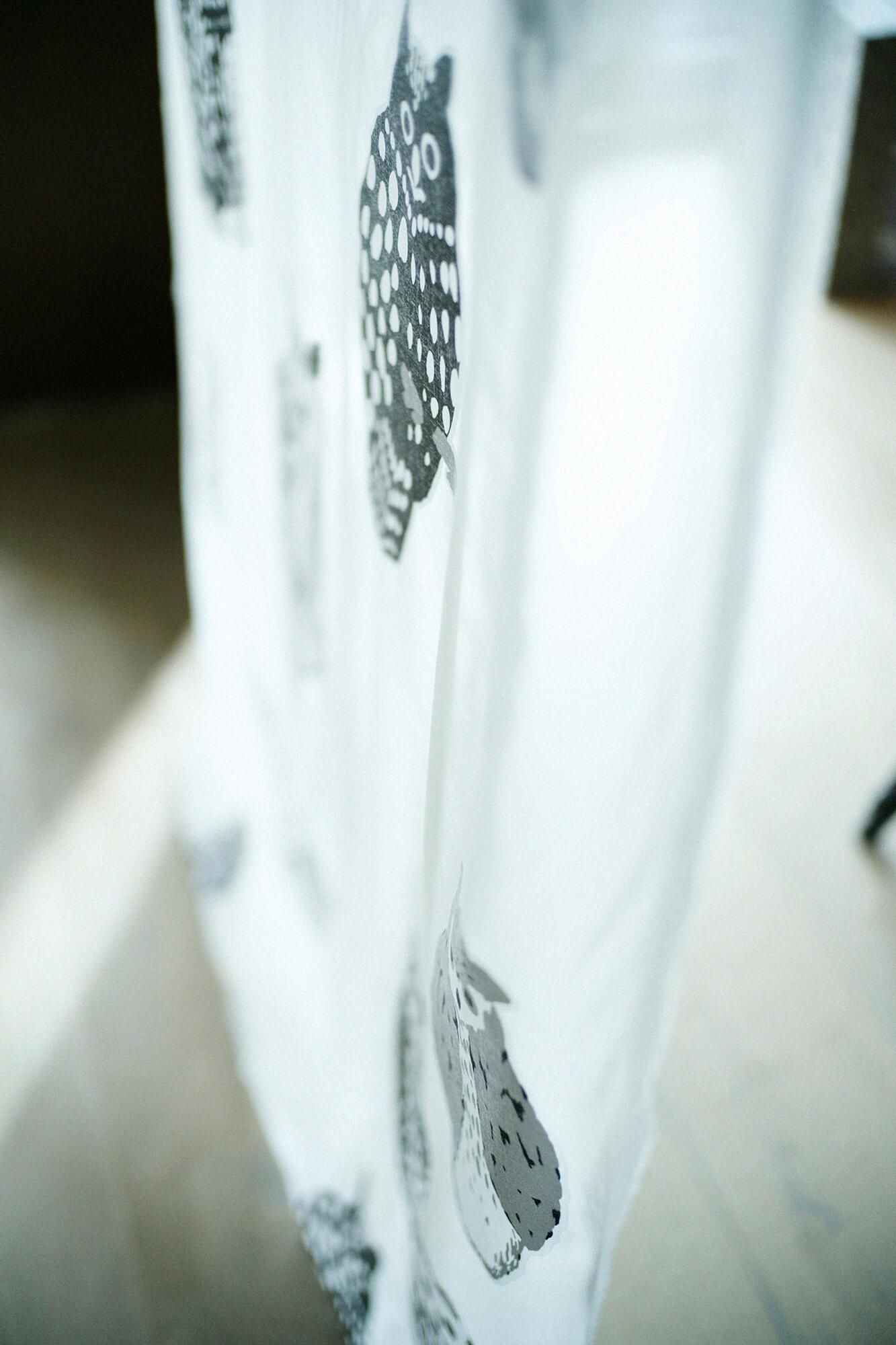 Textile sold in cuts (Opal Lace) / Owl<50cm>test